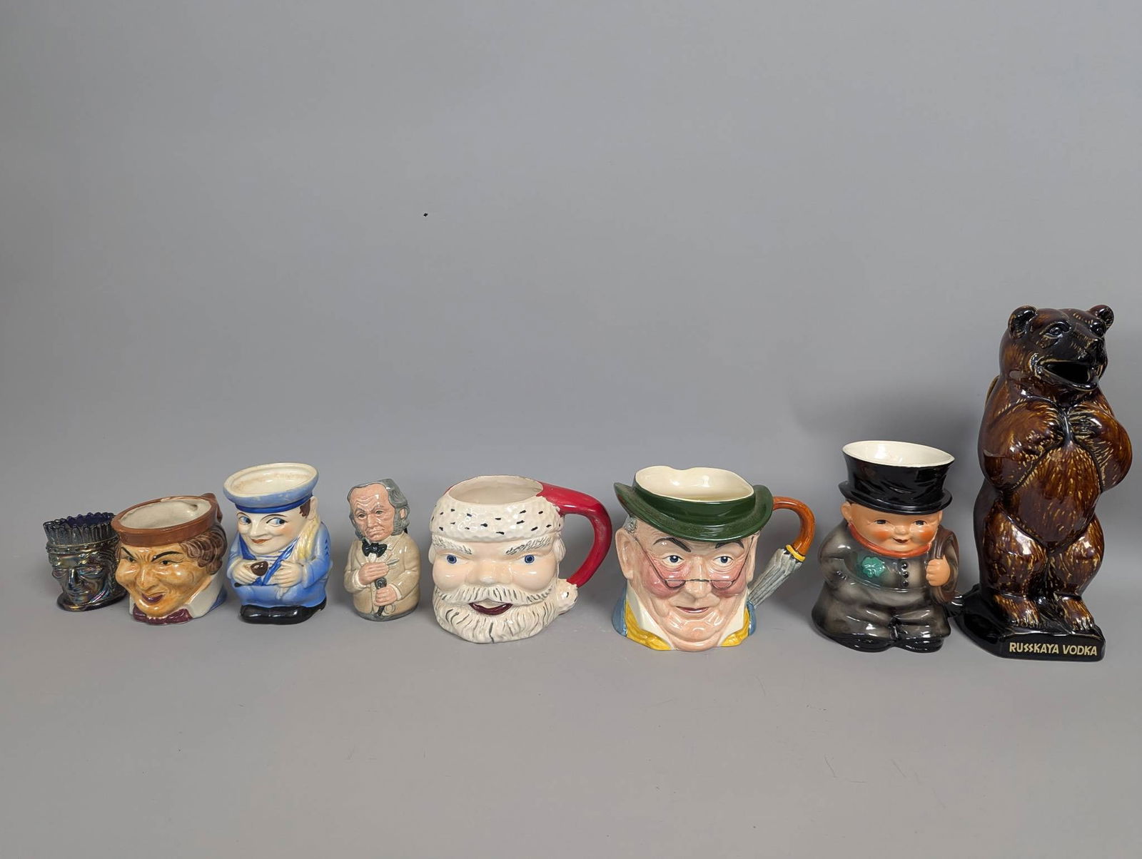 Lot 8 Ceramic Character Mugs and Russkaya Vodka Bear Pitcher (1 of 12)