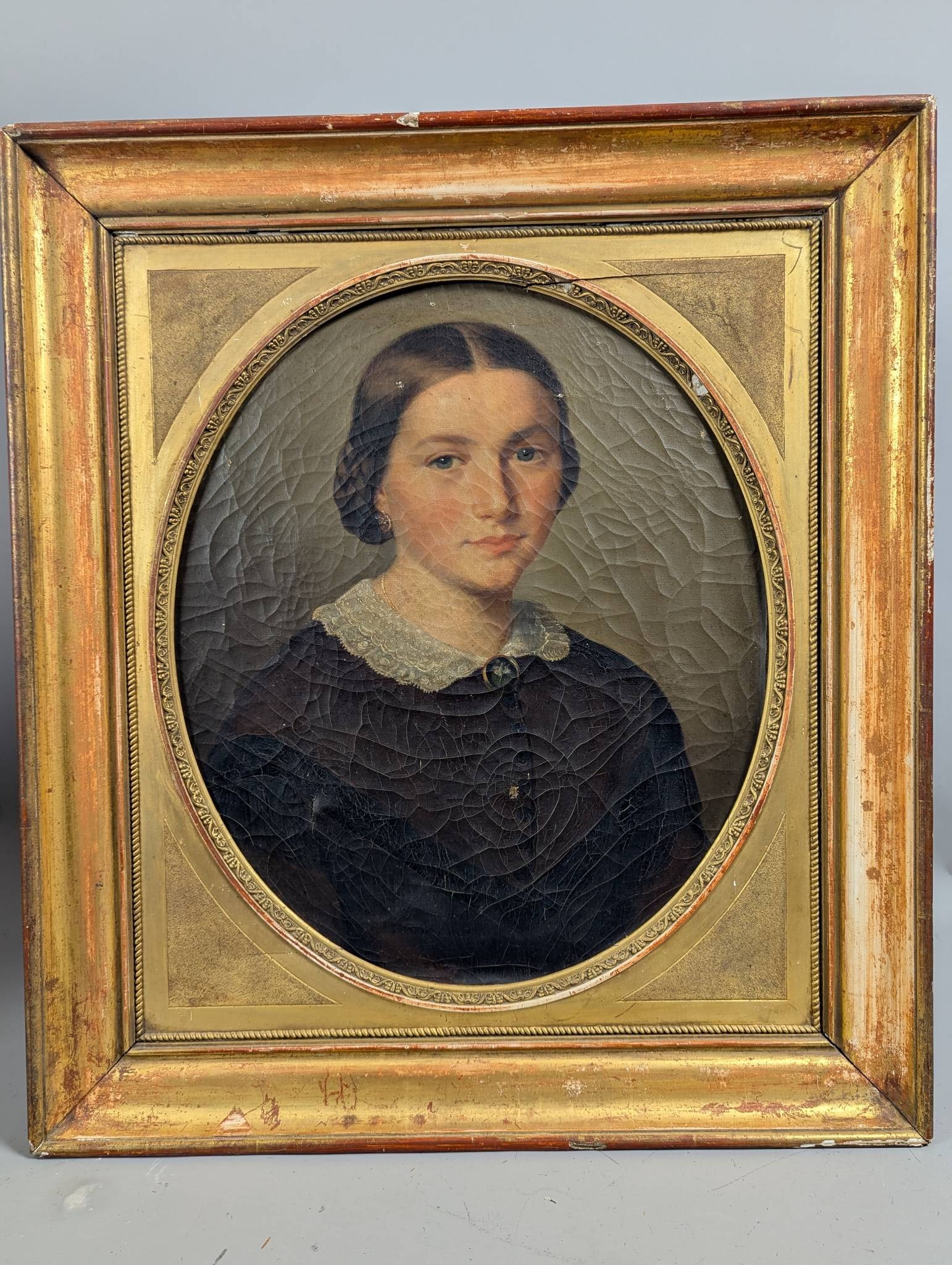 Victorian Continental School Oil on Canvas Portrait of a Lady (1 of 14)
