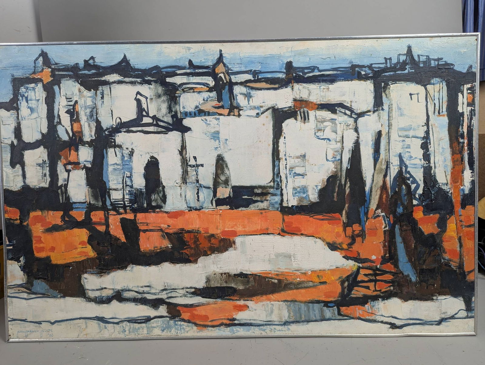 Mid-Century Abstract Painting by Jean Wagner Troemel, 1966 (1 of 14)