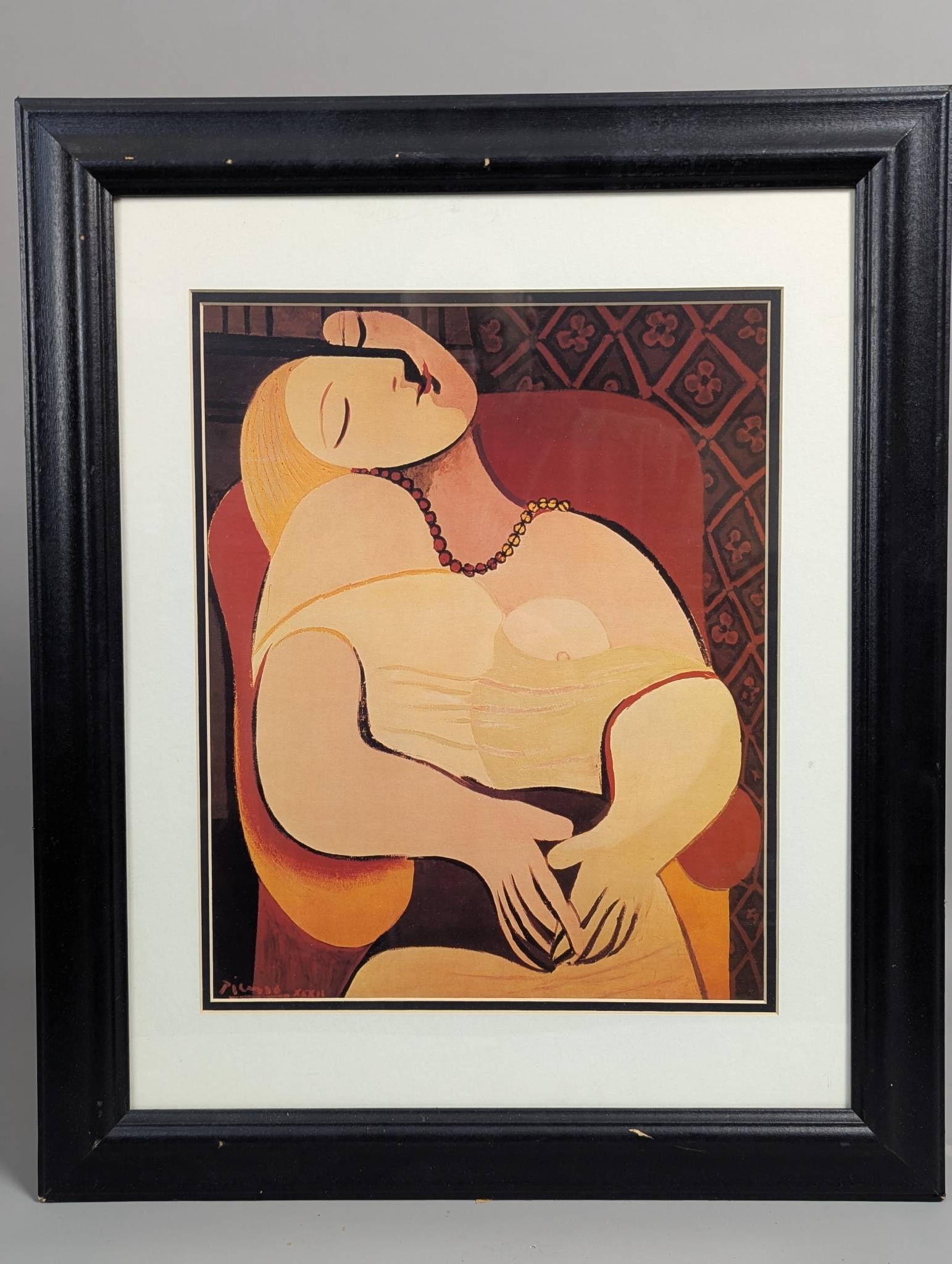 Framed Print of Pablo Picasso Painting Le Reve Depicting Marie-Therese Walter (1 of 12)