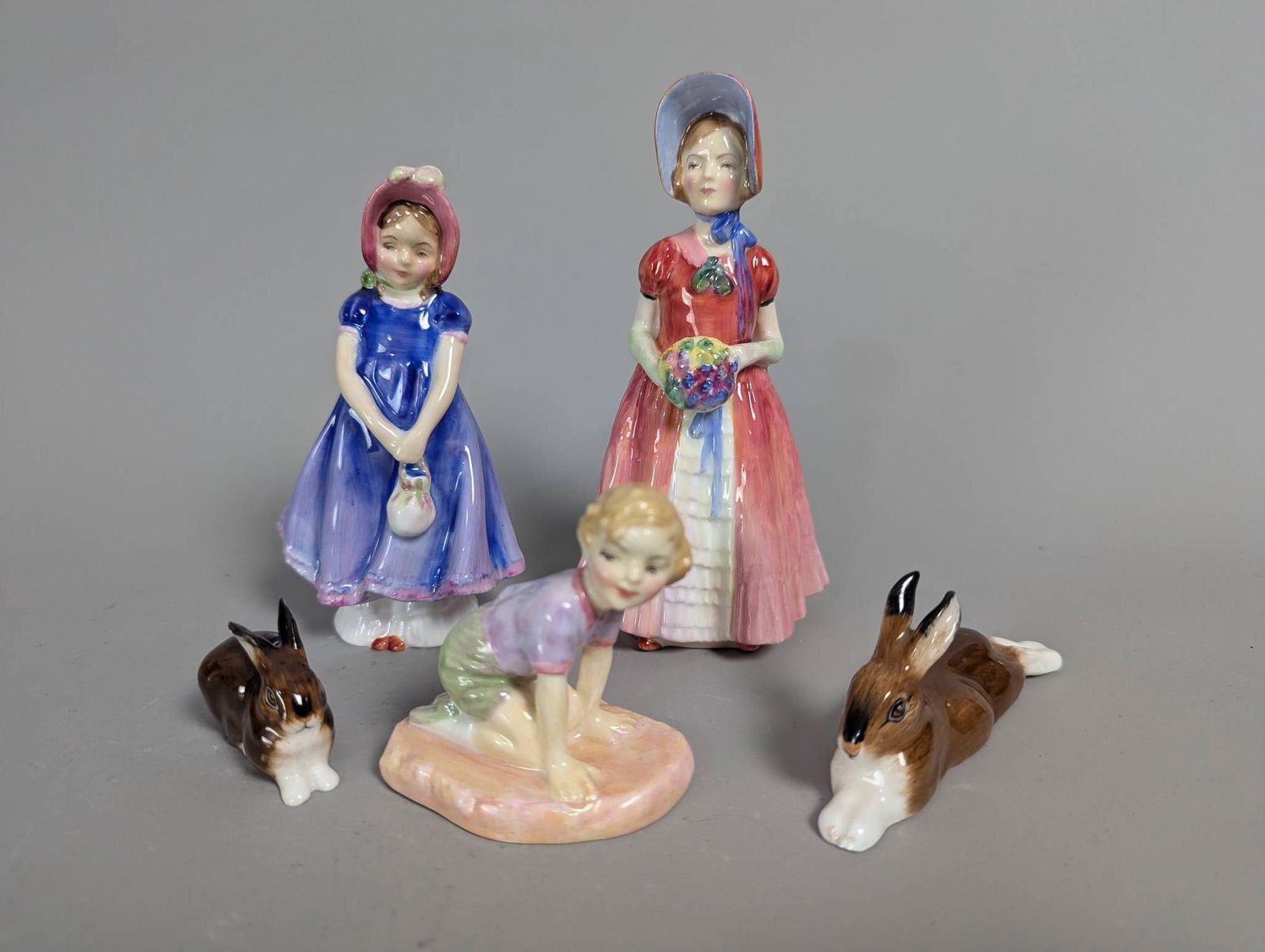 5 Royal Doulton Figures Including HN 2594 Rabbit and HN 1768 Ivy (1 of 11)