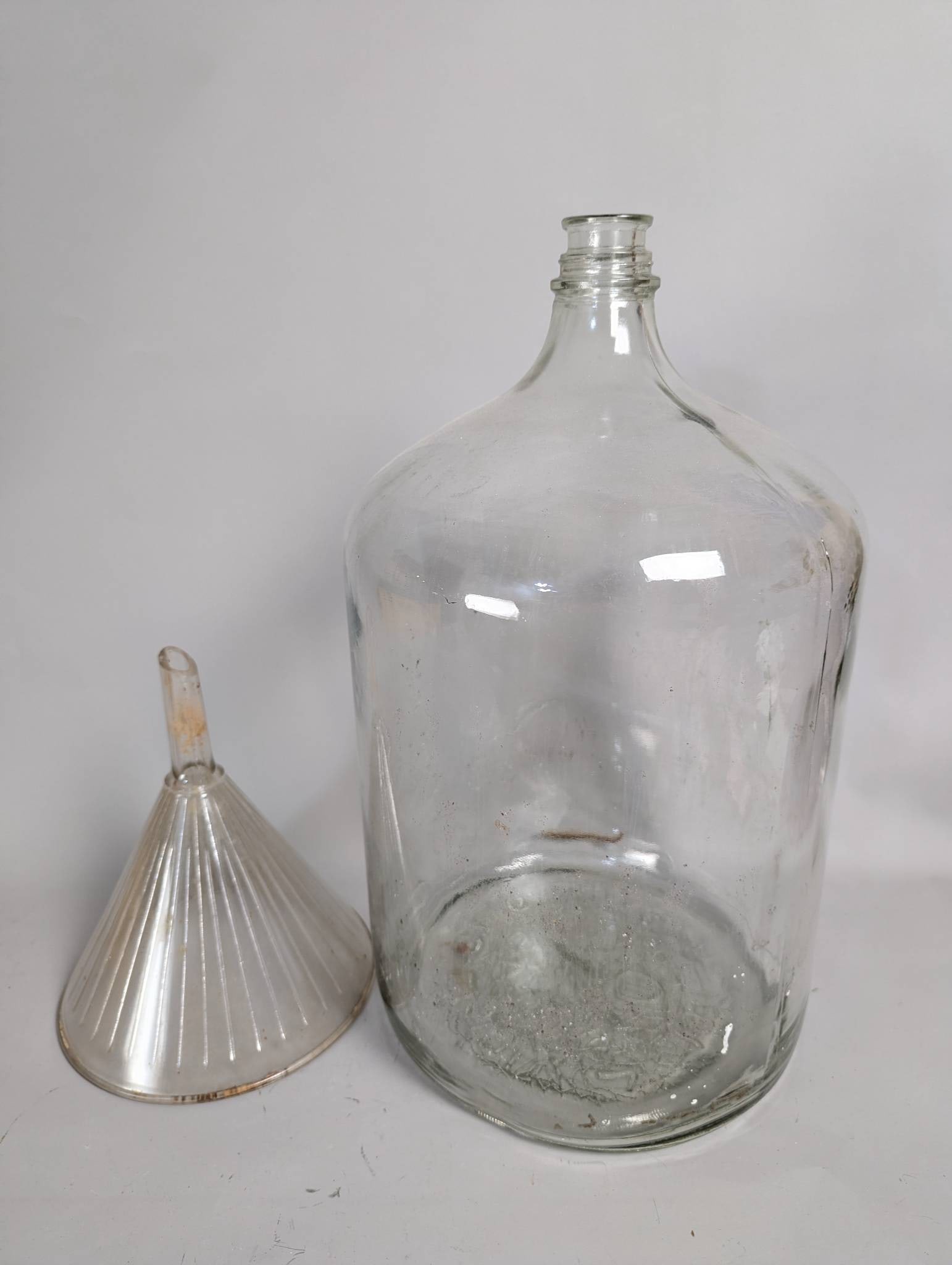 Glass Jug with Funnel from 1971 with a 6 1/2 Gallon Capacity (1 of 8)
