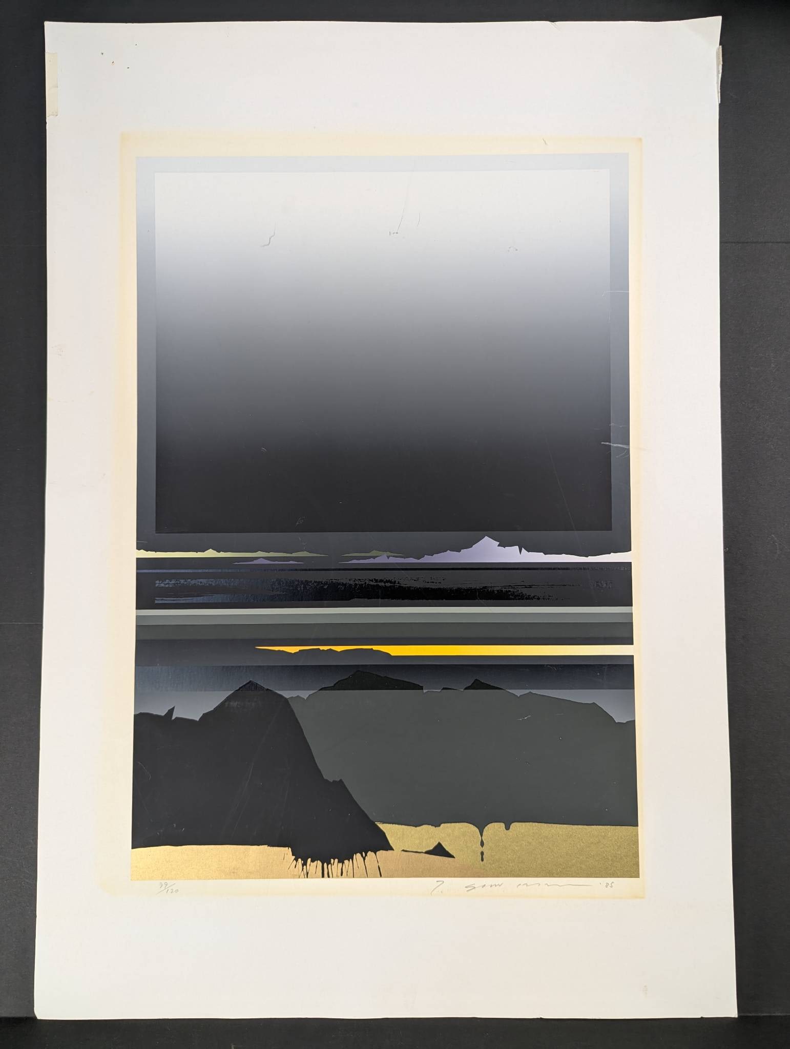 Silkscreen Print Titled Night Glow II by Tetsuro Sawada (1 of 13)