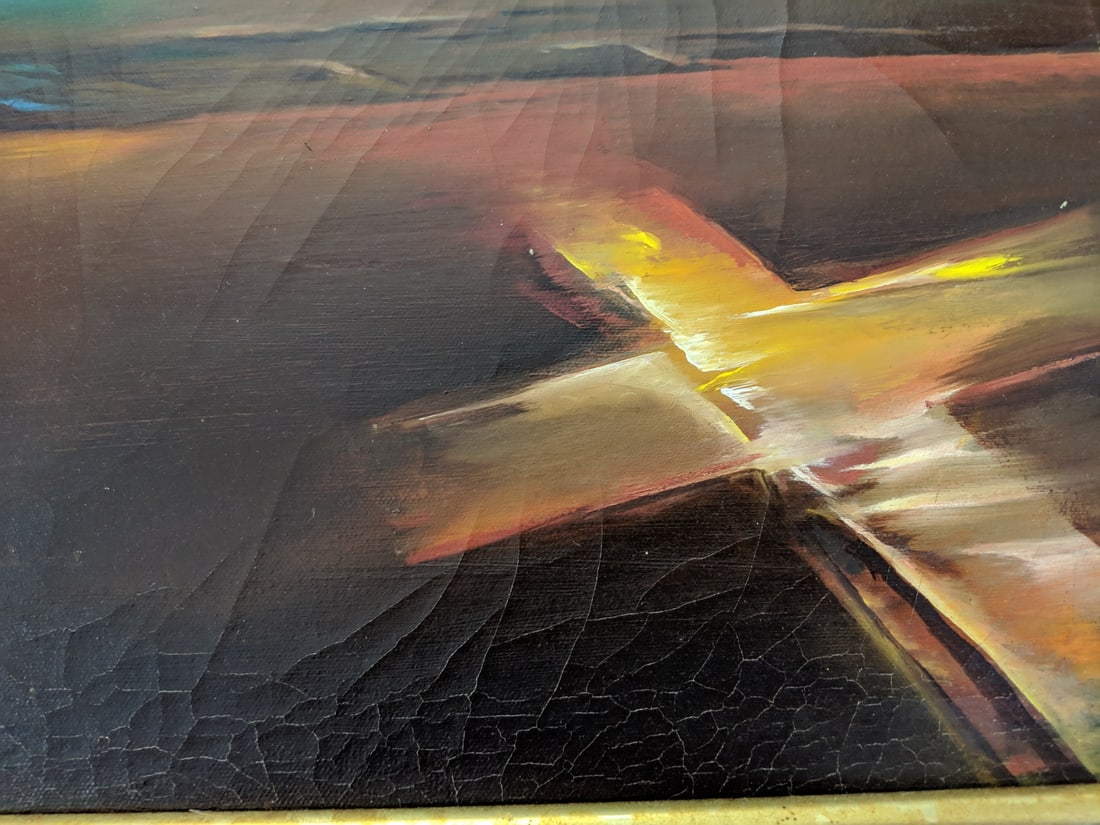 Vintage Semproniu Iclozan Abstract Trinity Oil Painting - 5