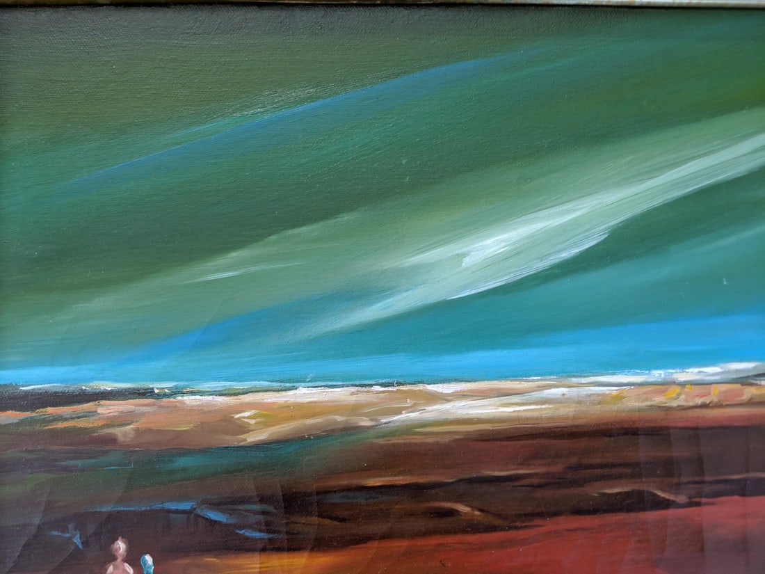 Vintage Semproniu Iclozan Abstract Trinity Oil Painting - 9