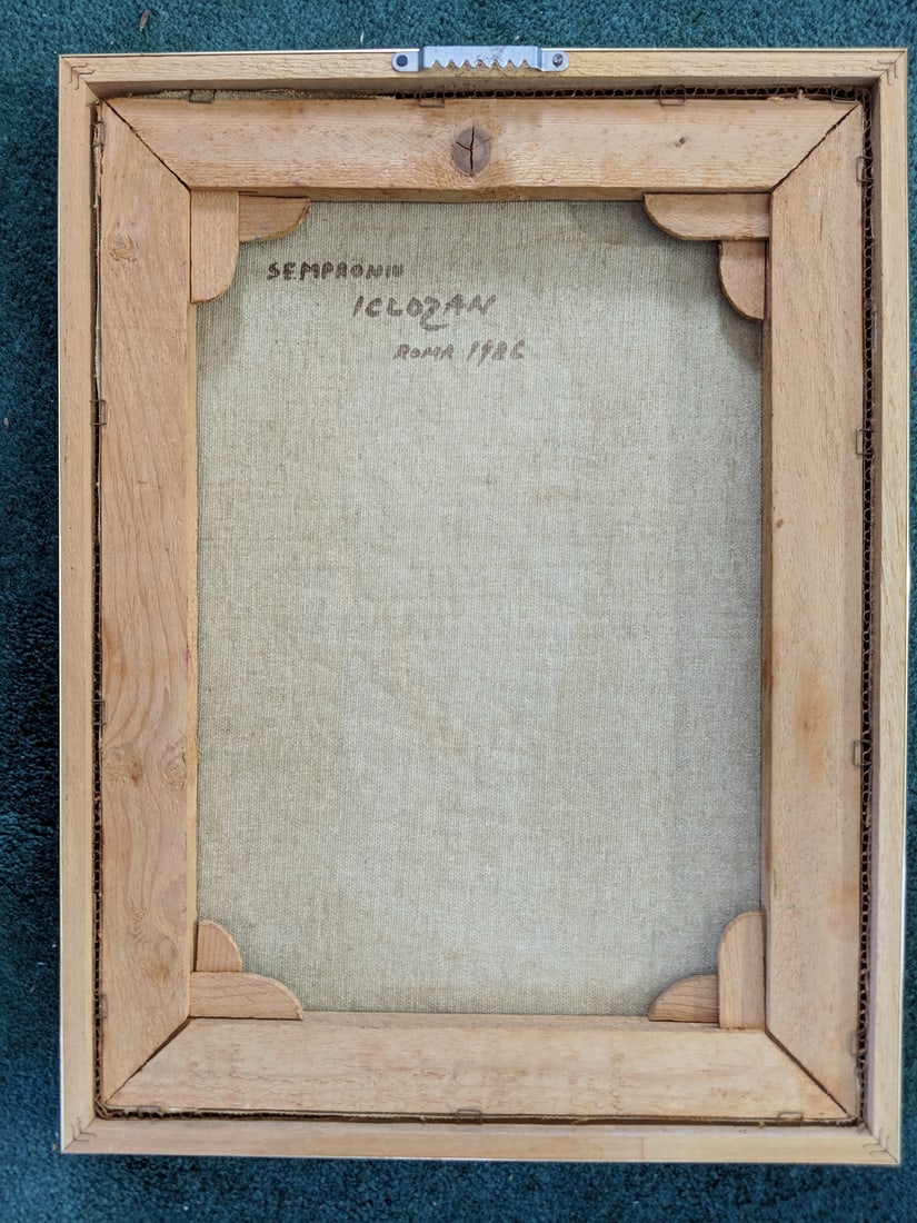 1986 Semproniu Iclozan Abstract Male Portrait Oil Paint - 3