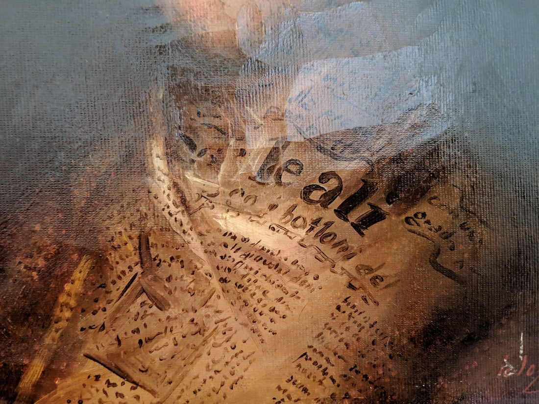 1986 Semproniu Iclozan Abstract Male Portrait Oil Paint - 5