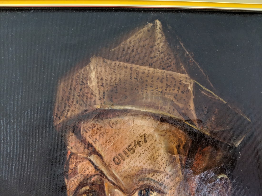 1986 Semproniu Iclozan Abstract Male Portrait Oil Paint - 7