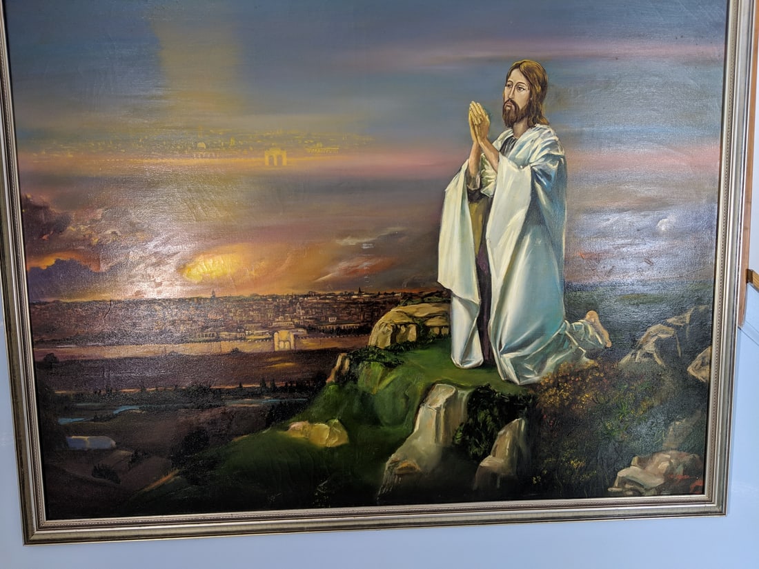 Semproniu Iclozan Large Oil Painting Jesus Jerusalem (1 of 10)