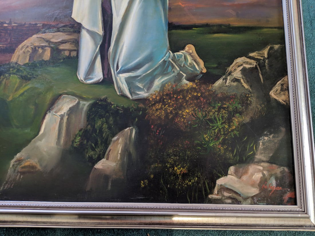 Semproniu Iclozan Large Oil Painting Jesus Jerusalem - 5