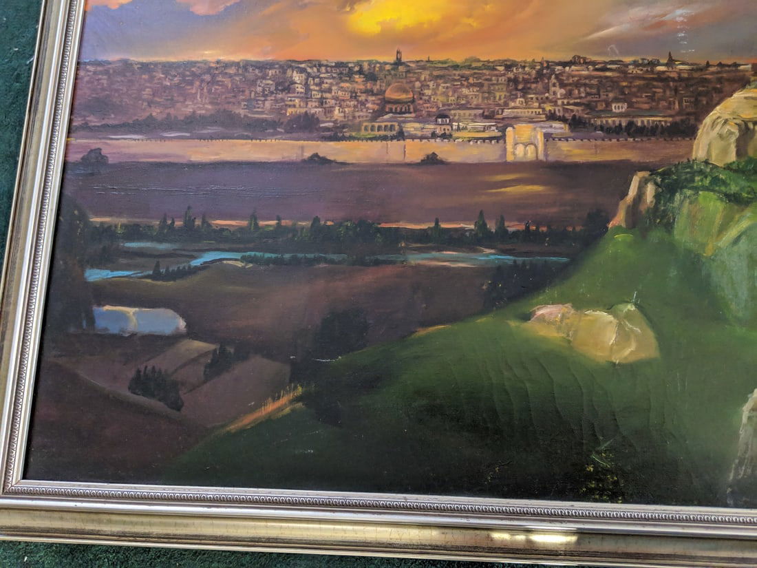 Semproniu Iclozan Large Oil Painting Jesus Jerusalem - 7