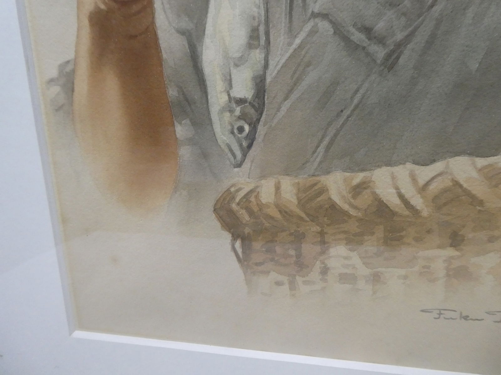 Pair Fukutaro Tarauchi Japanese Watercolor Paintings - 12