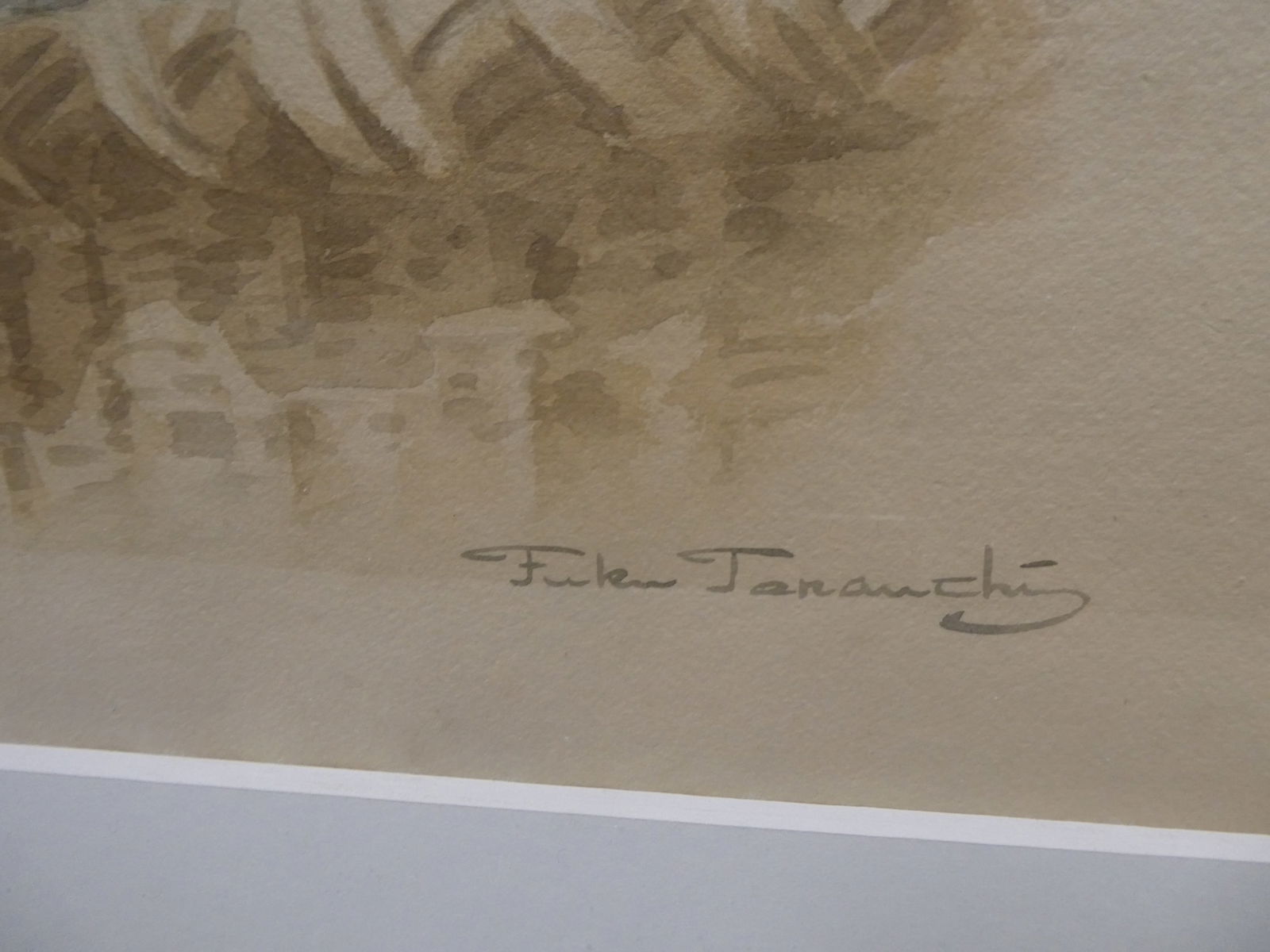 Pair Fukutaro Tarauchi Japanese Watercolor Paintings - 13