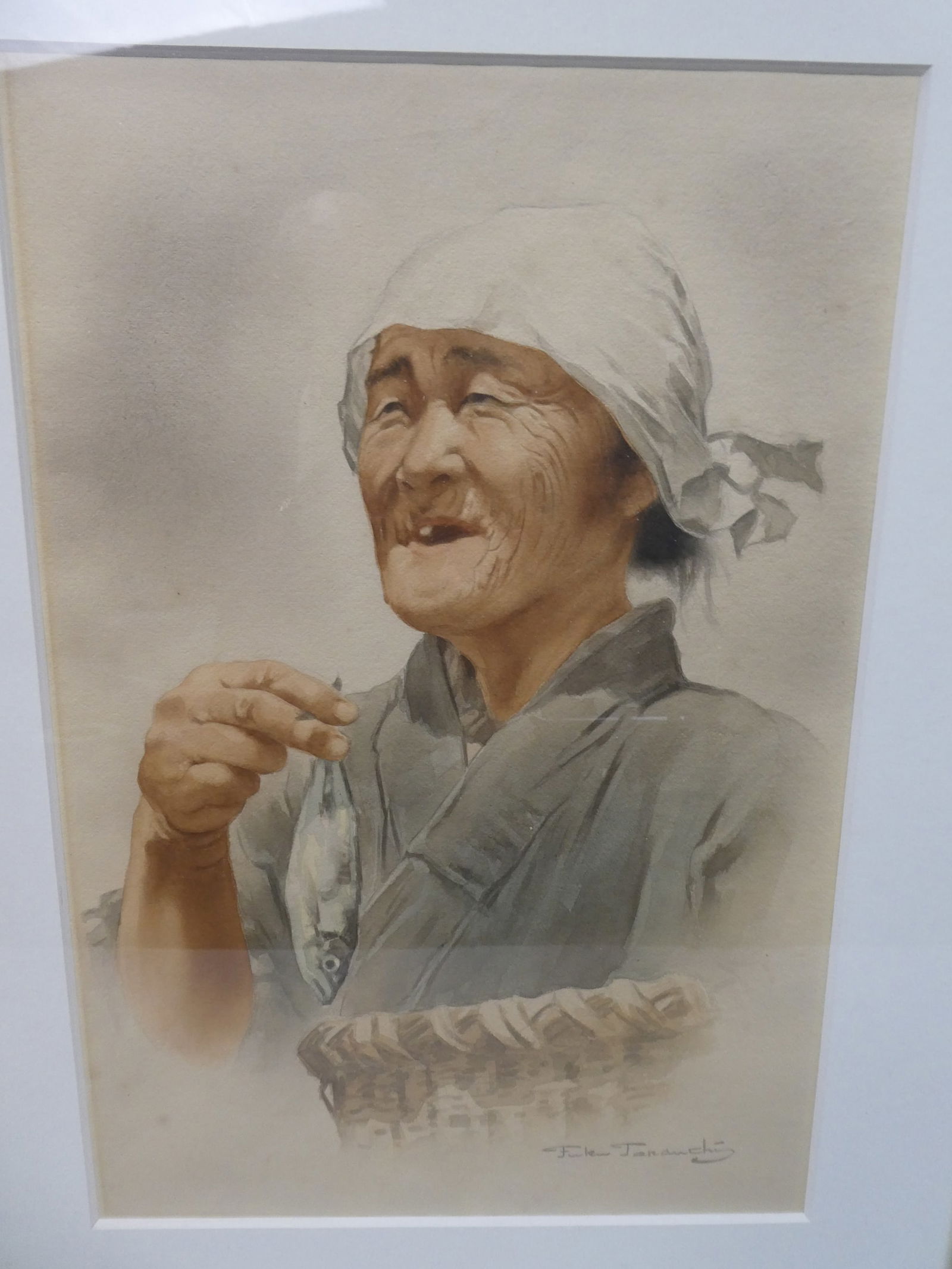 Pair Fukutaro Tarauchi Japanese Watercolor Paintings - 8