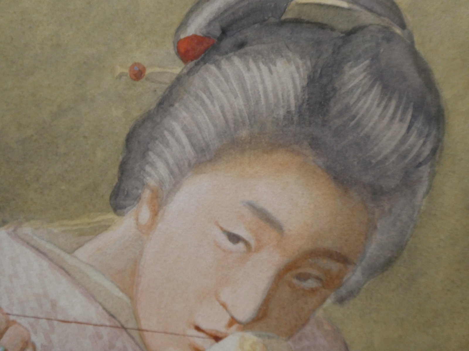 Masano Kawakubo Portrait of Seamstress Watercolor Painting - 10