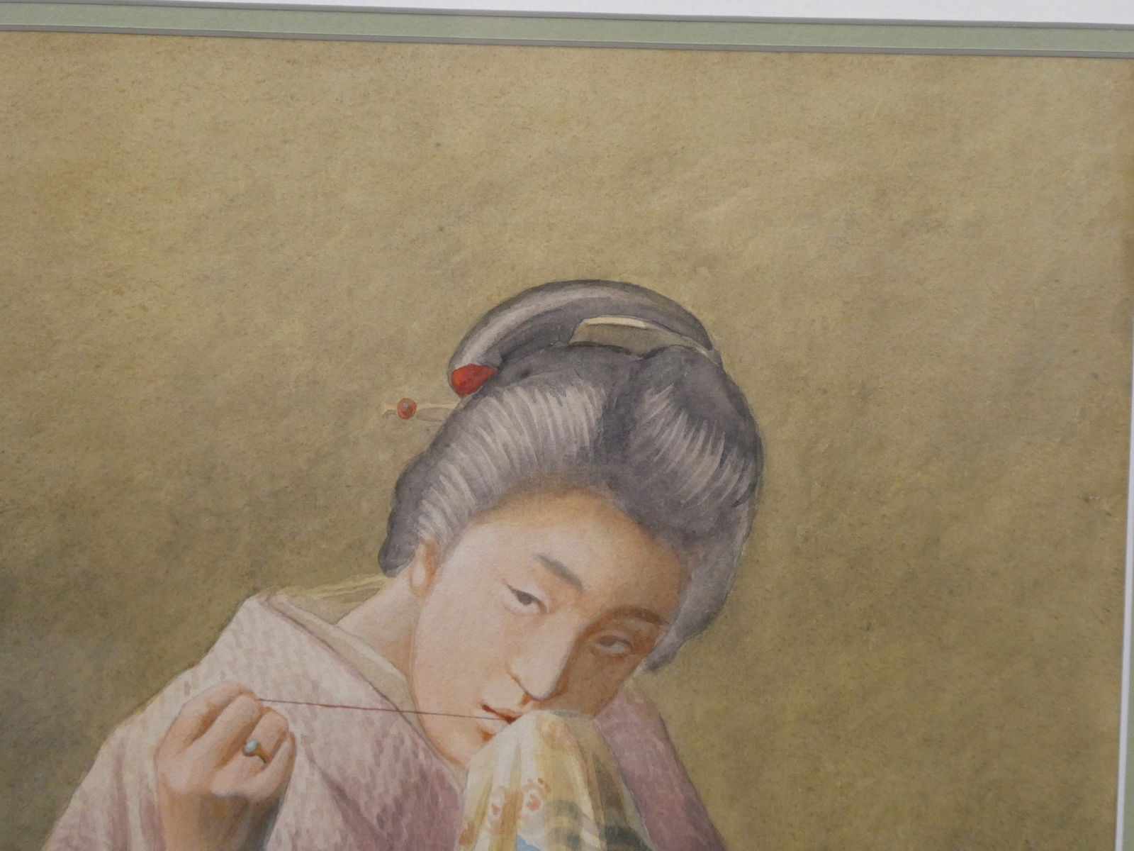 Masano Kawakubo Portrait of Seamstress Watercolor Painting - 4