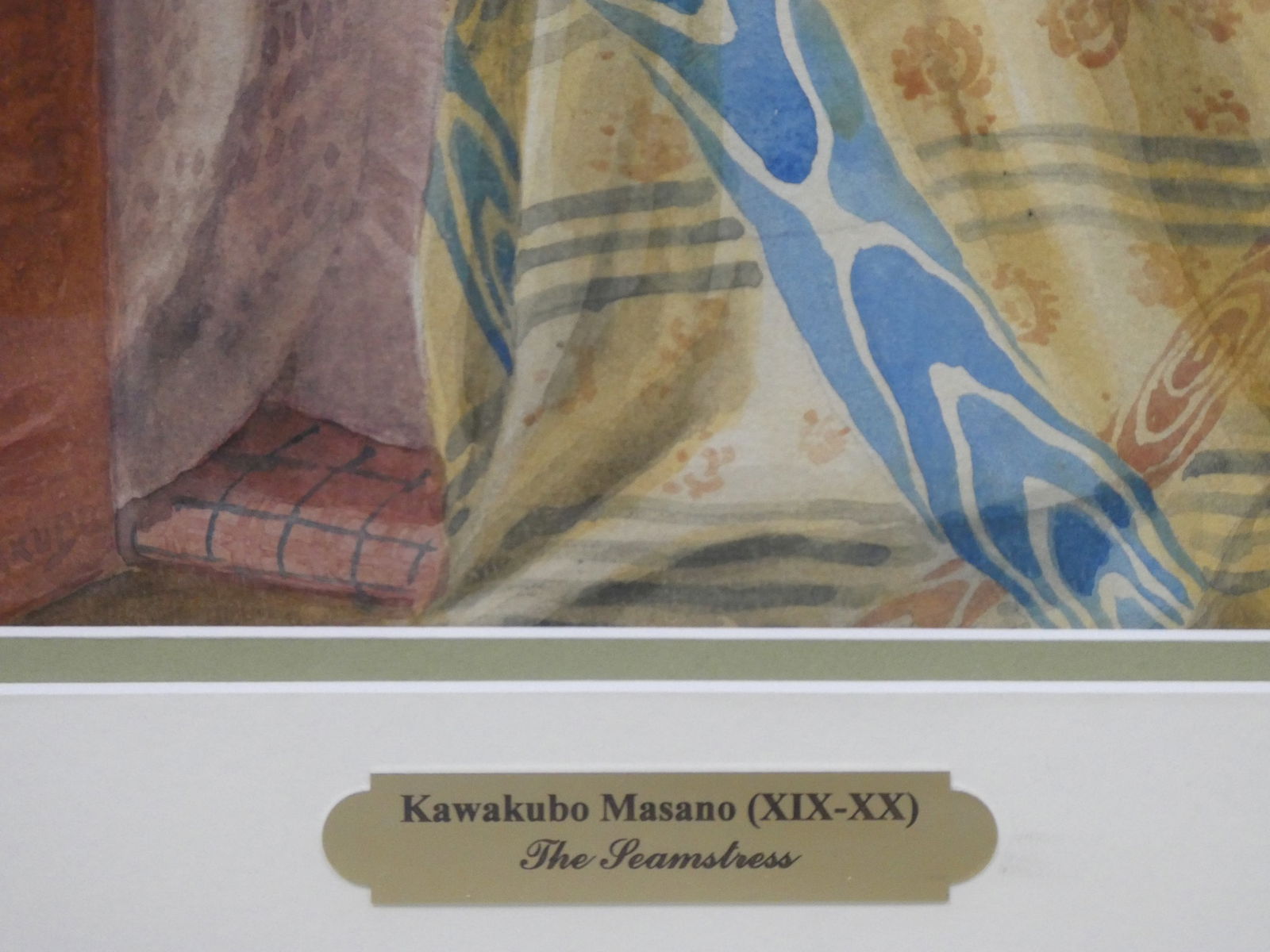 Masano Kawakubo Portrait of Seamstress Watercolor Painting - 9