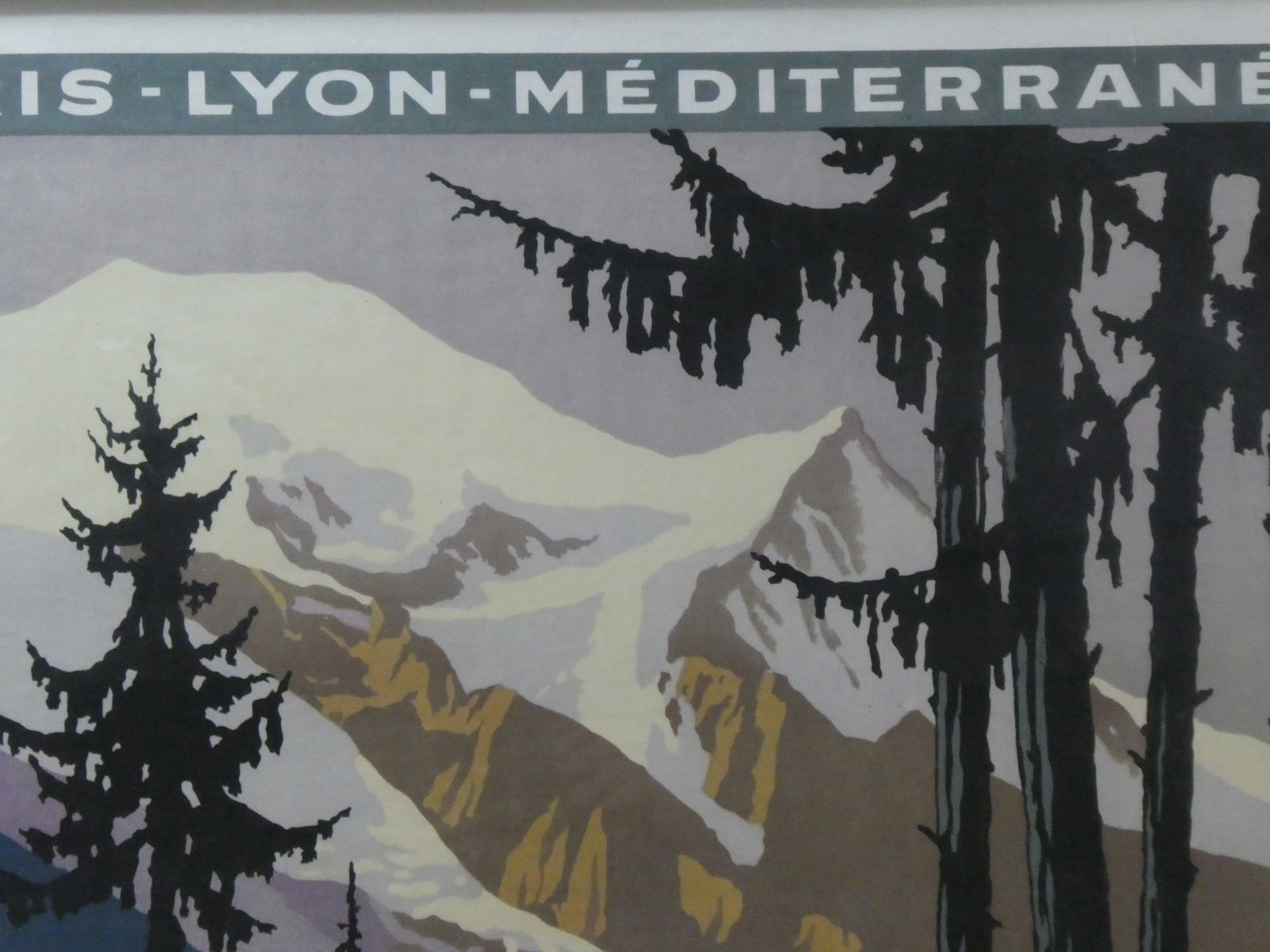 c1924 Roger Broders Mont-Blanc Chamonix Large Framed Poster - 4