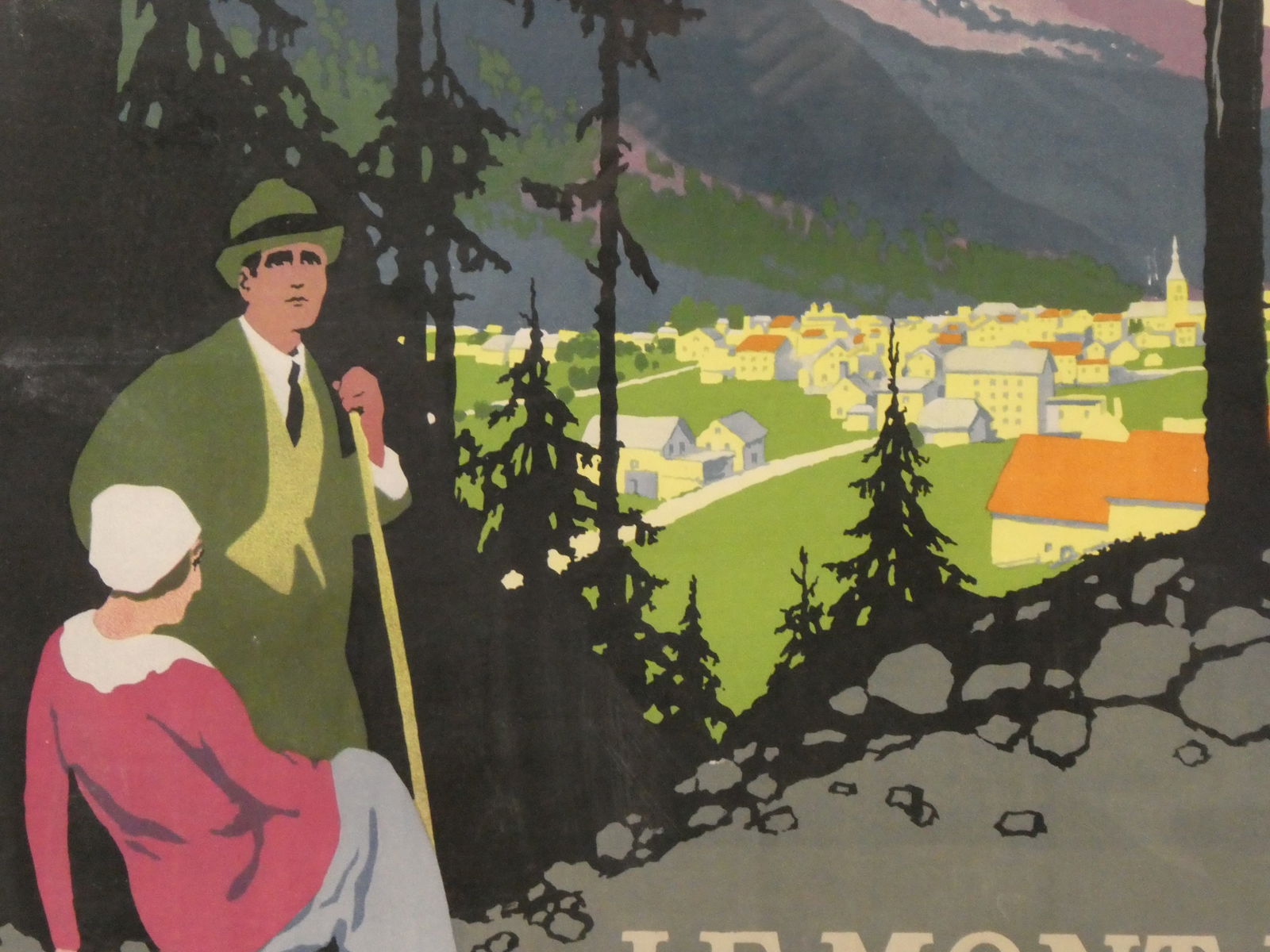 c1924 Roger Broders Mont-Blanc Chamonix Large Framed Poster - 9