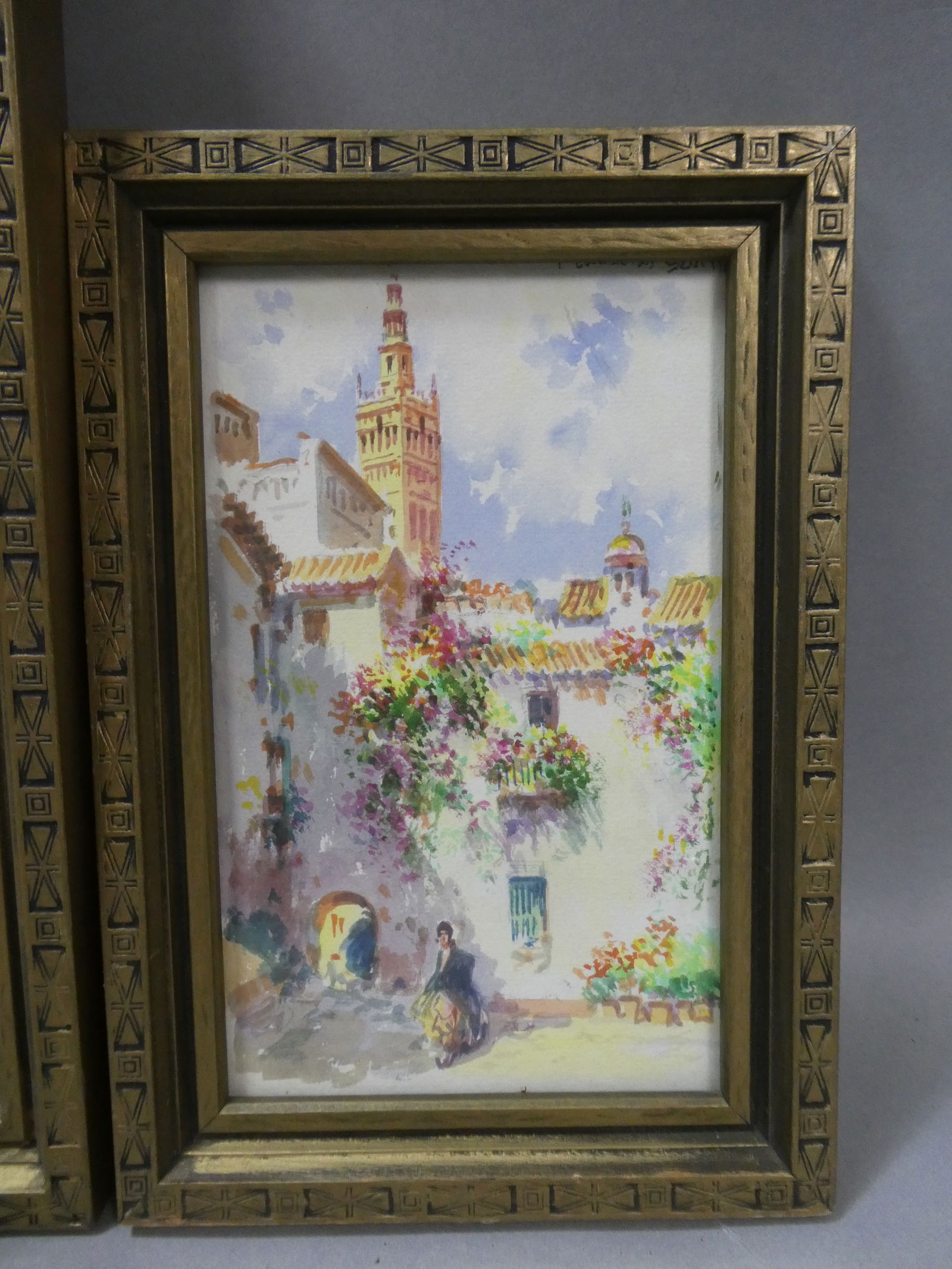 Set 3 Francisco Candela Views of Seville Watercolor Paintings - 2