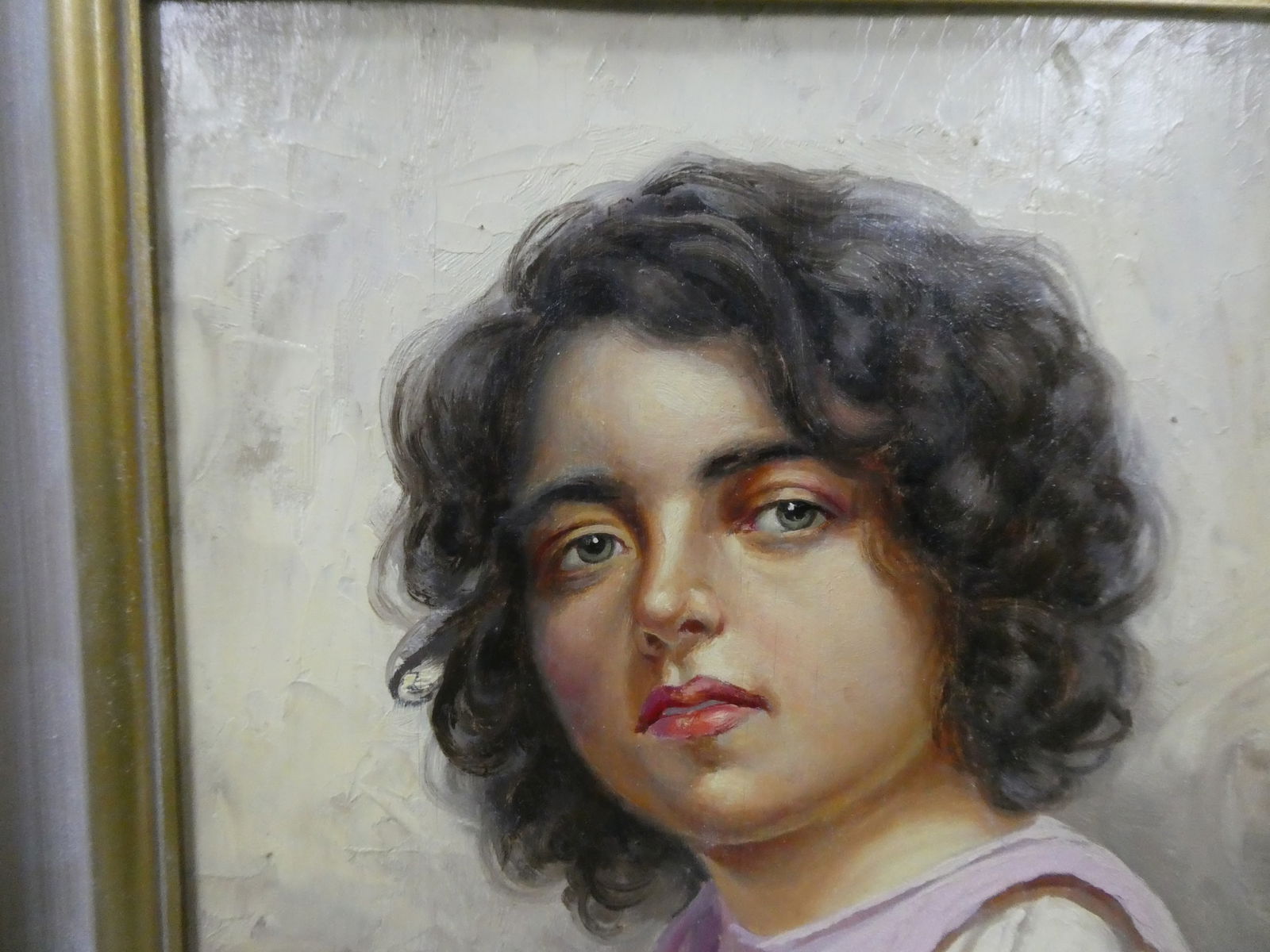 Antonio Enrico Fiorentino Portrait of Young Girl Oil Painting - 2