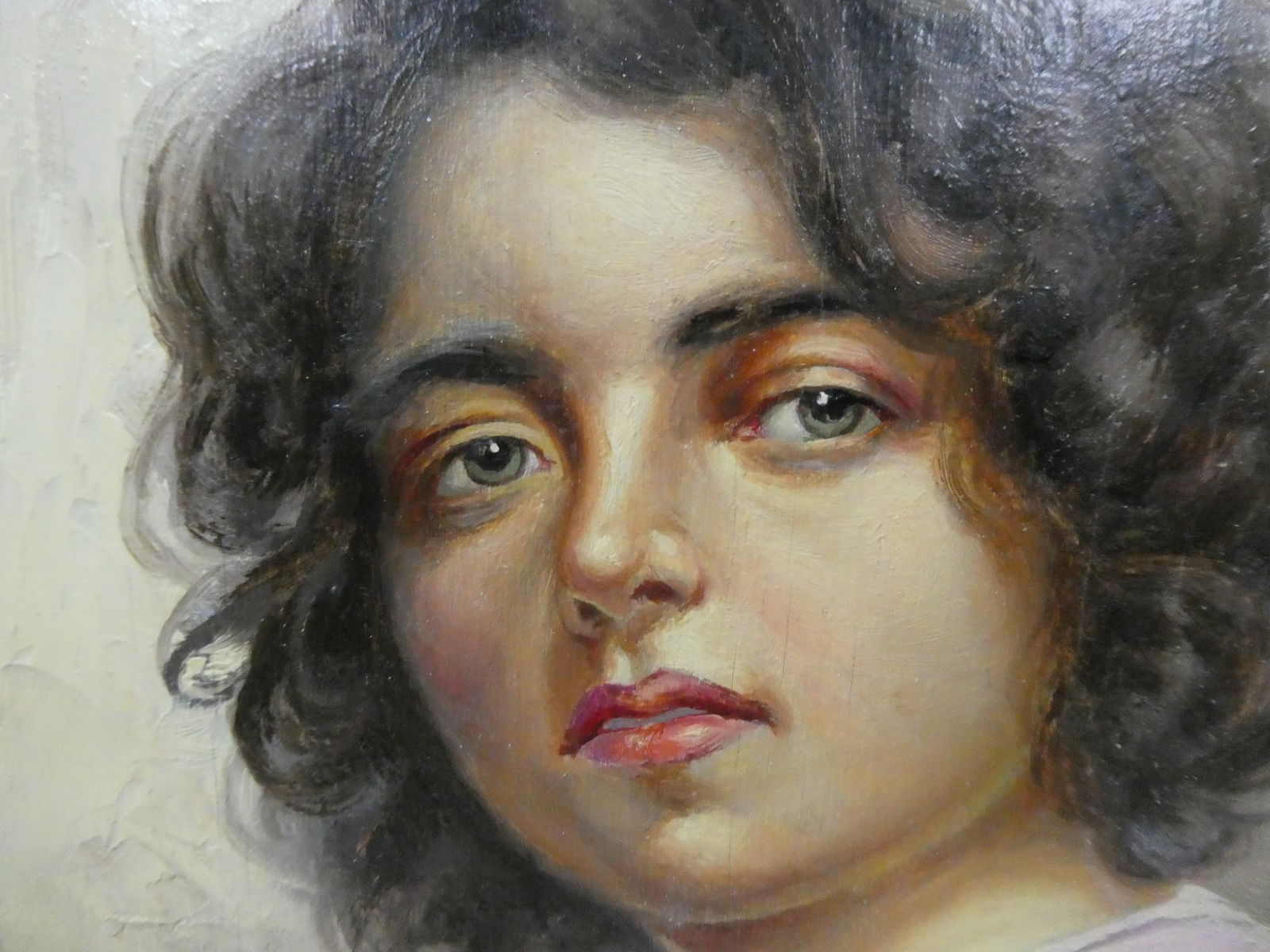 Antonio Enrico Fiorentino Portrait of Young Girl Oil Painting - 9