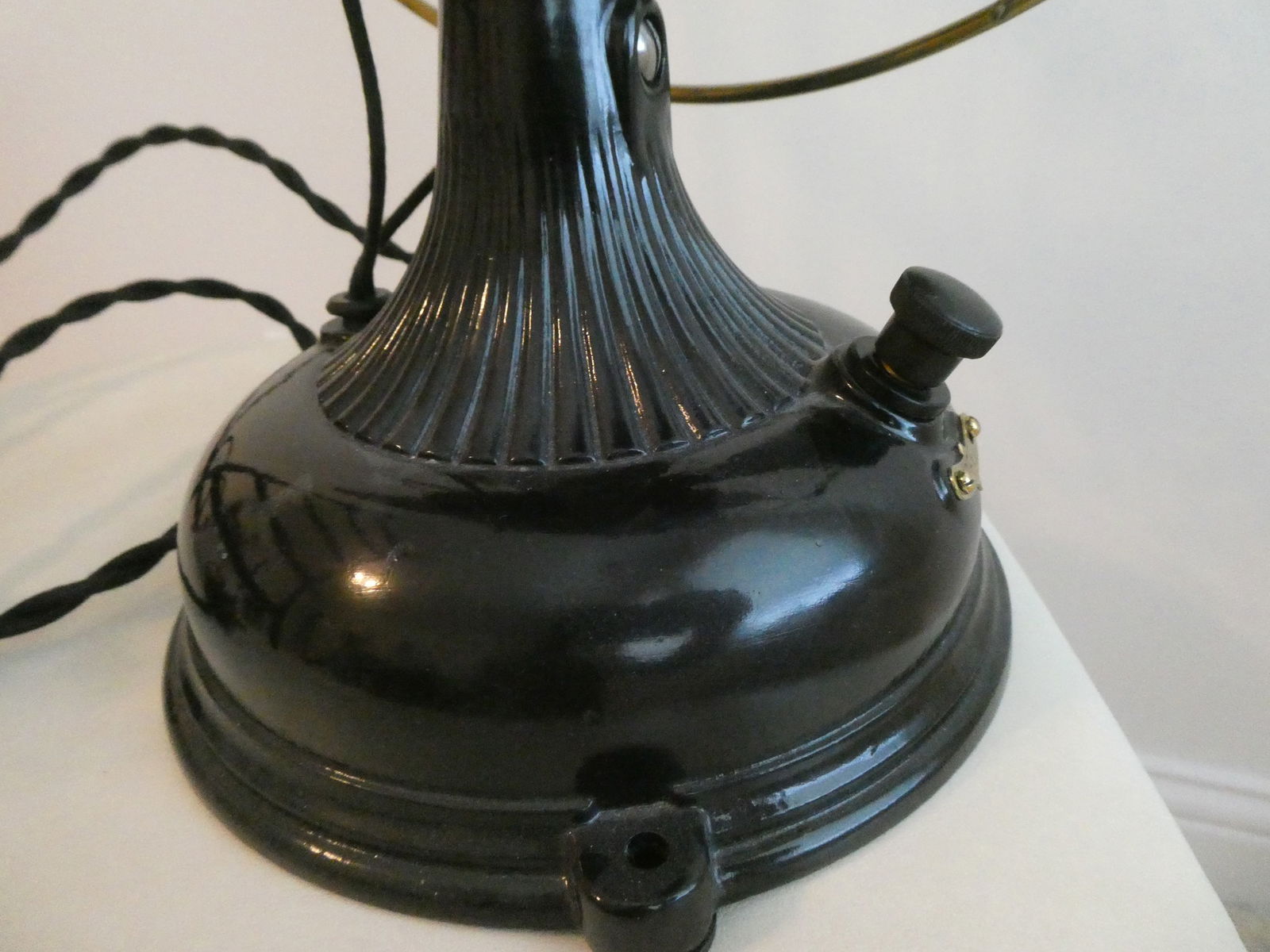 Antique GE General Electric Pancake Motor Brass Blade Electric Fan Type AK 433/BC - 6