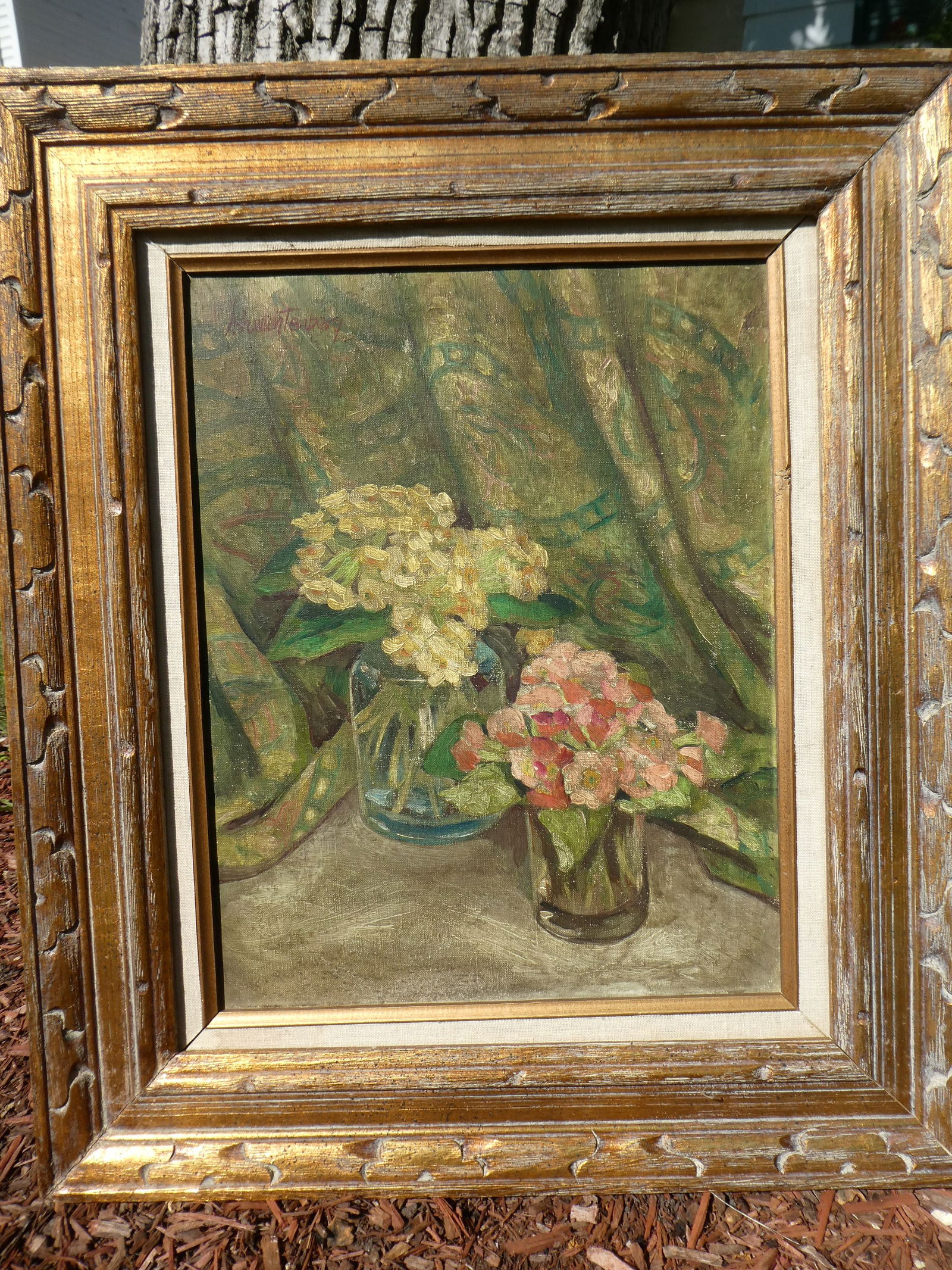 Signed Harwich Tenbery Floral Still-Life Oil Painting (1 of 15)