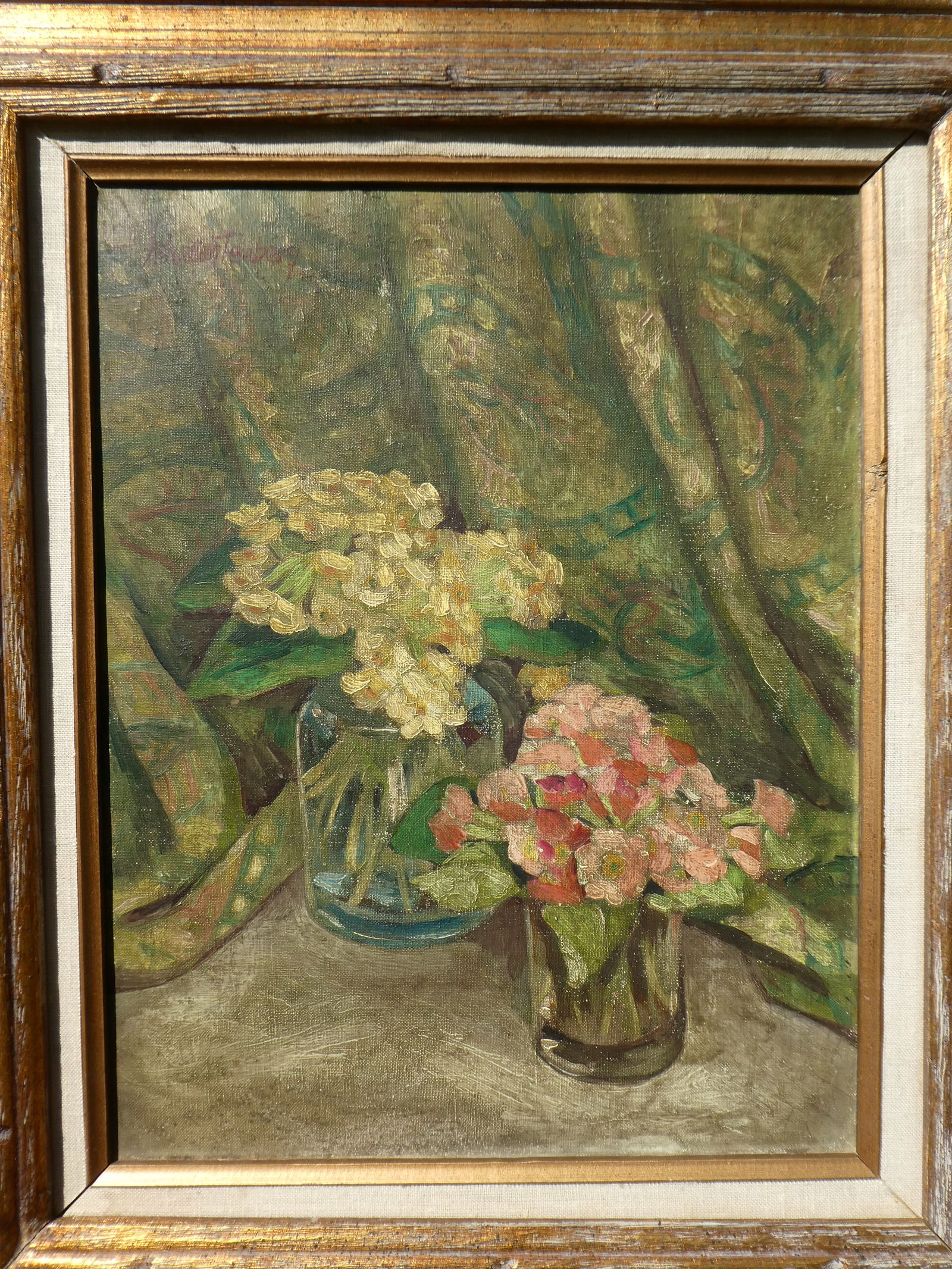 Signed Harwich Tenbery Floral Still-Life Oil Painting - 2