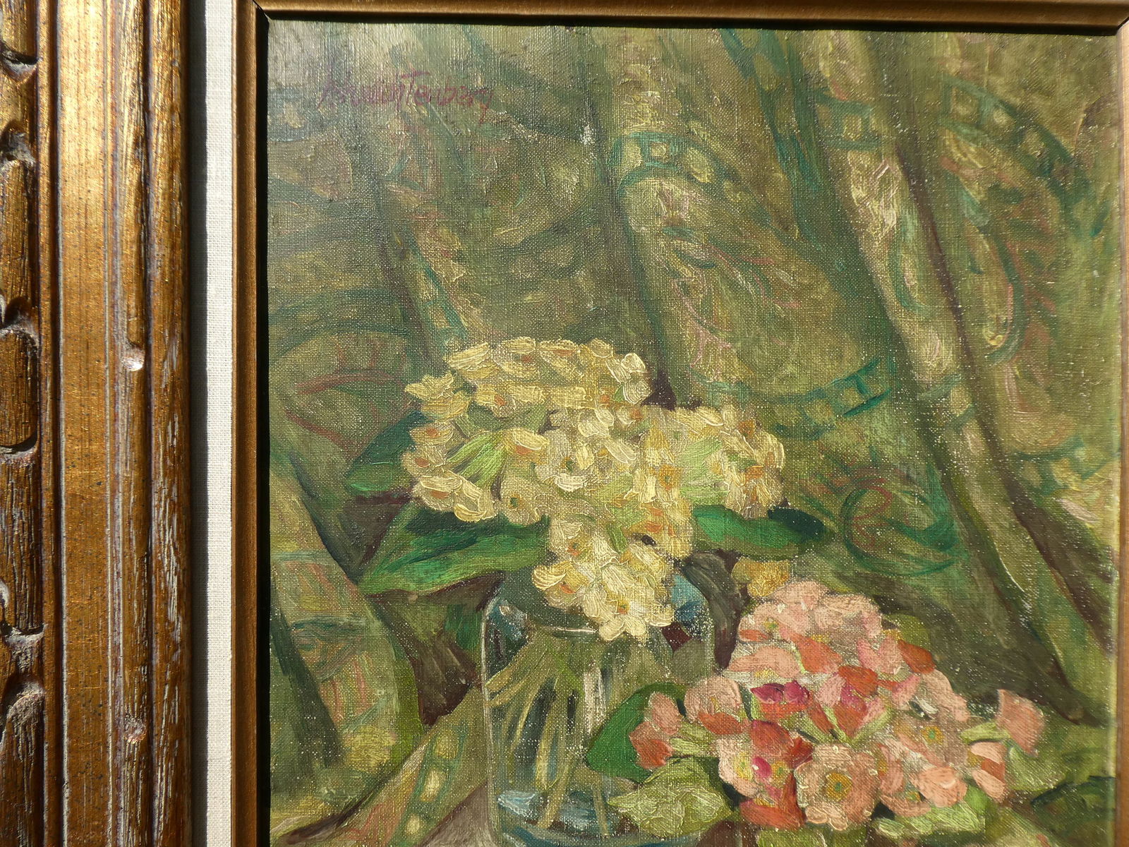 Signed Harwich Tenbery Floral Still-Life Oil Painting - 5