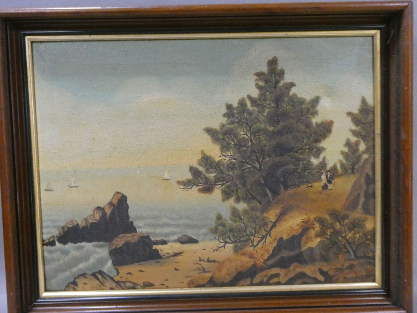 1881 Frank Warwick Seashore Oil Painting (1 of 1)