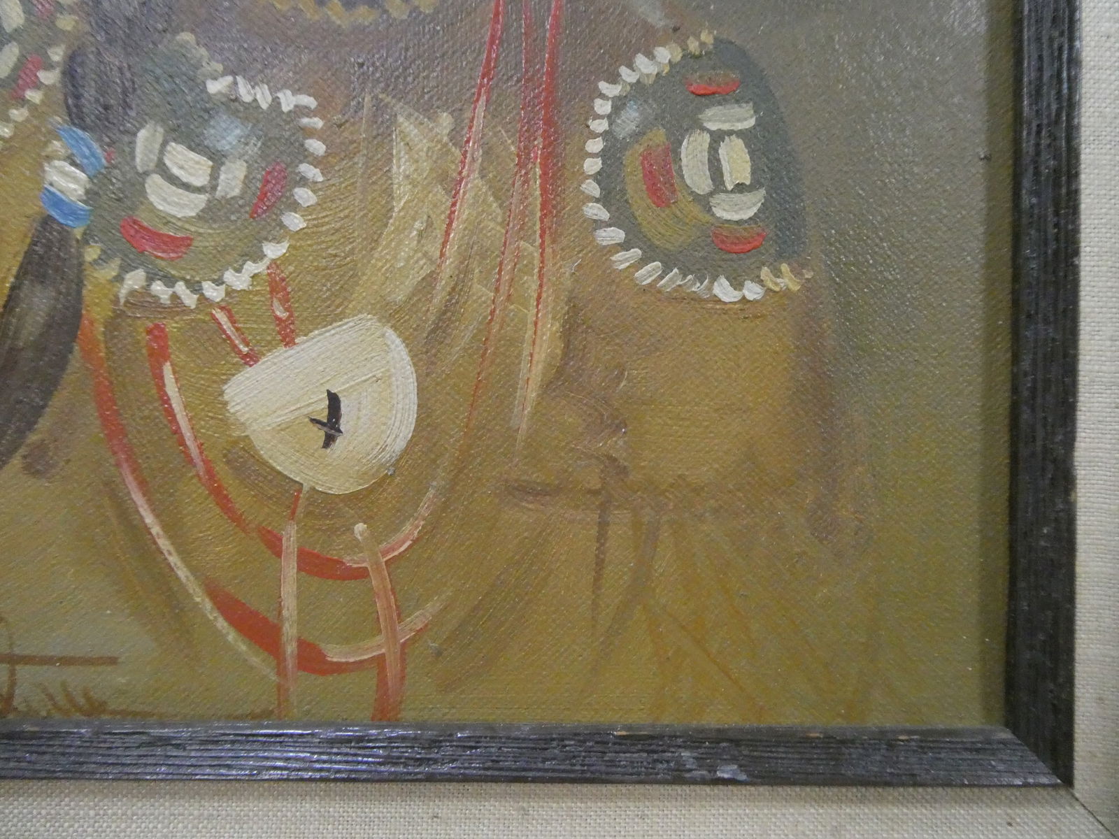 Pair Vintage Signed Portrait of American Indian Children - 5