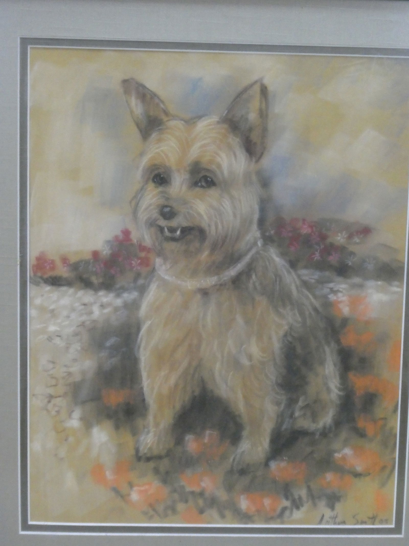 Arthur Smith Signed Dog Pastel Painting - 14