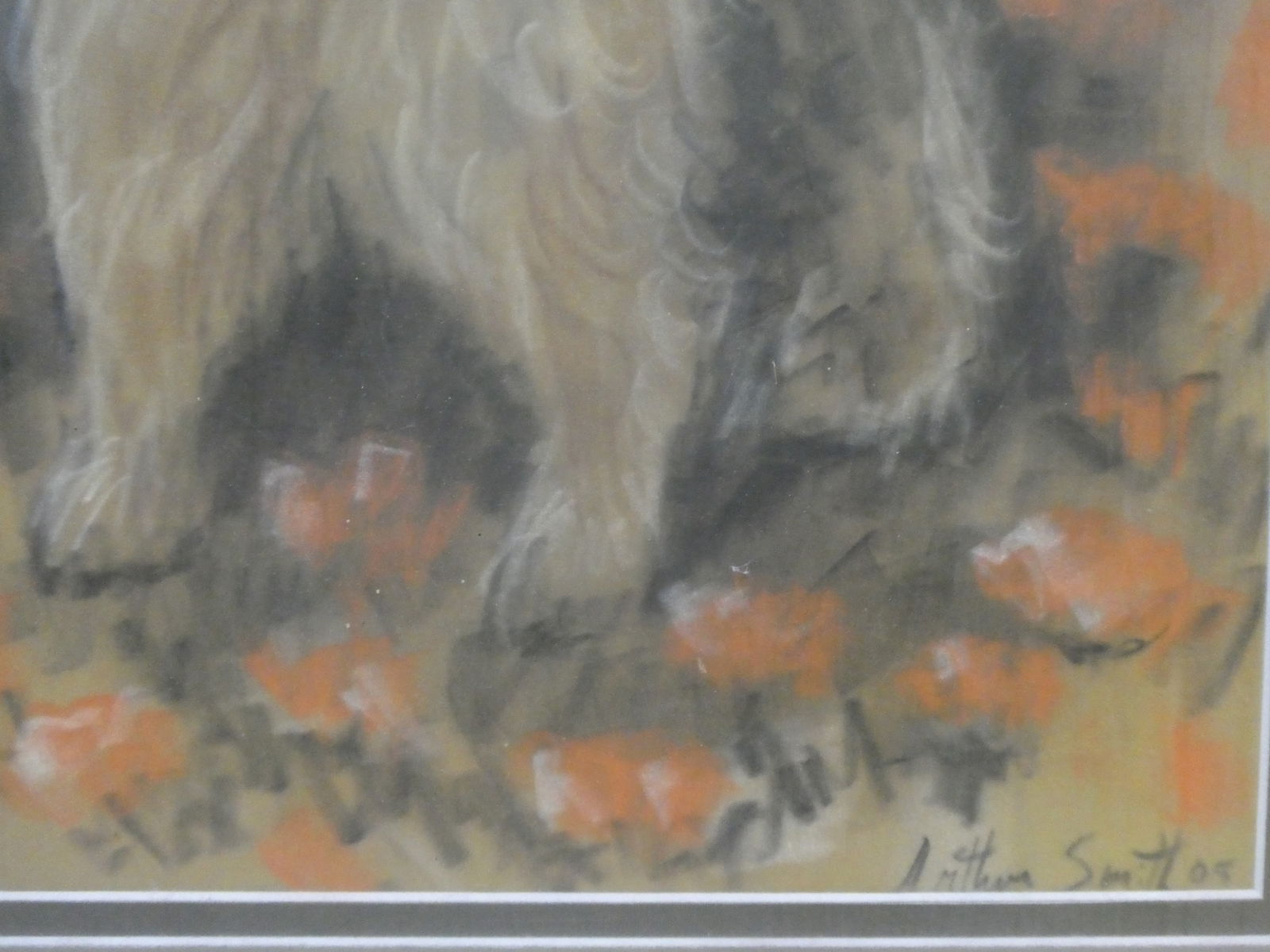 Arthur Smith Signed Dog Pastel Painting - 6
