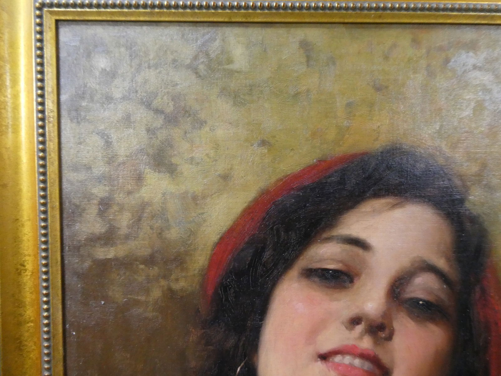 Bernardo Hay Neapolitan Genre Oil Painting of Young Woman - 2