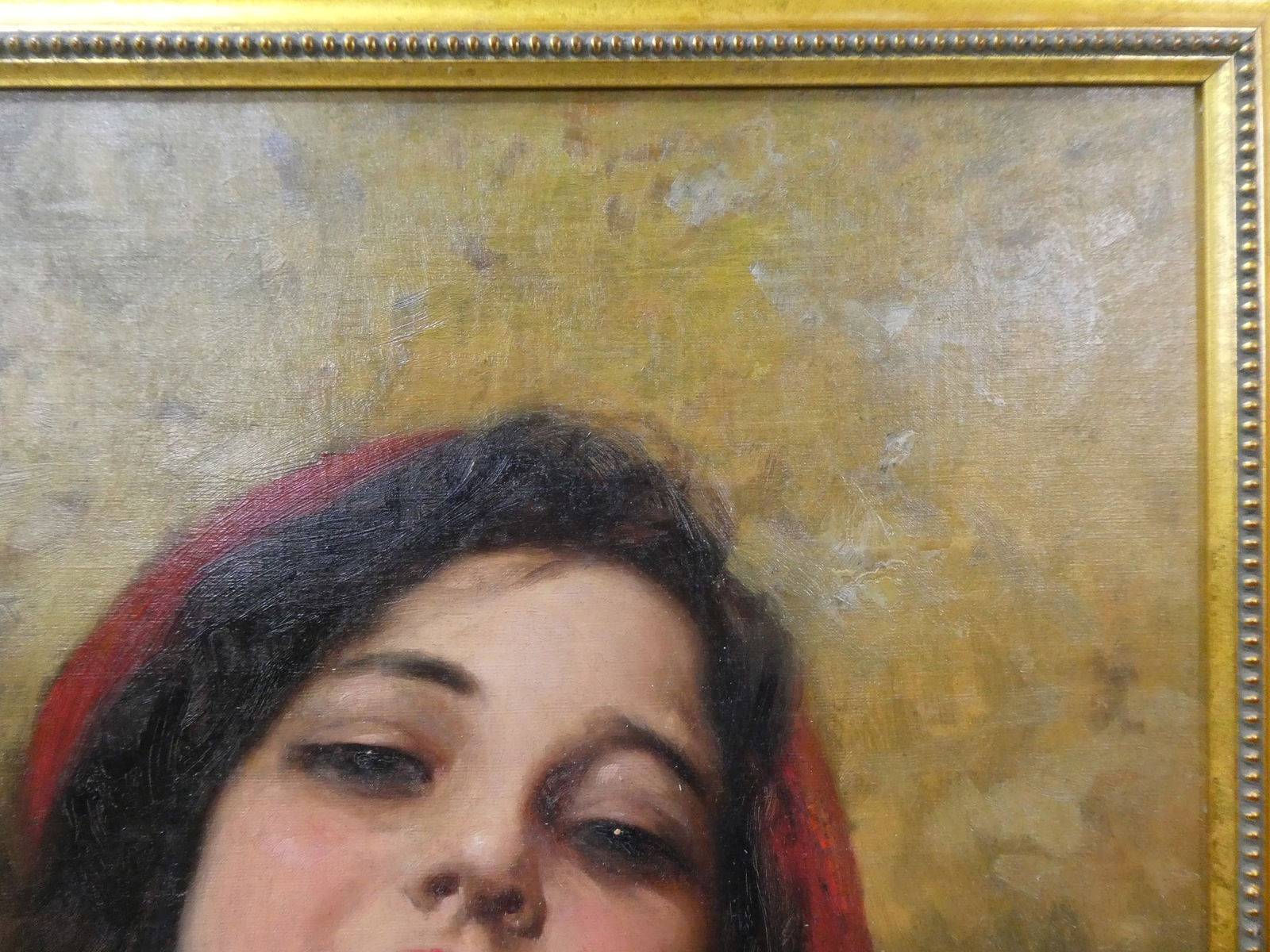 Bernardo Hay Neapolitan Genre Oil Painting of Young Woman - 3