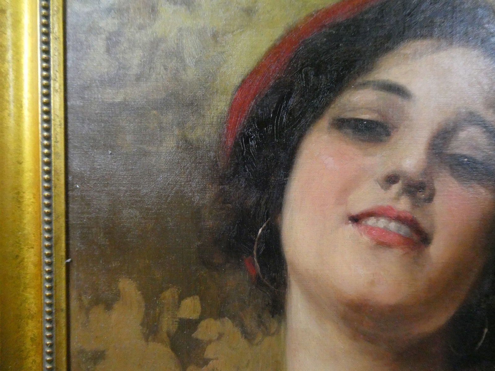 Bernardo Hay Neapolitan Genre Oil Painting of Young Woman - 4