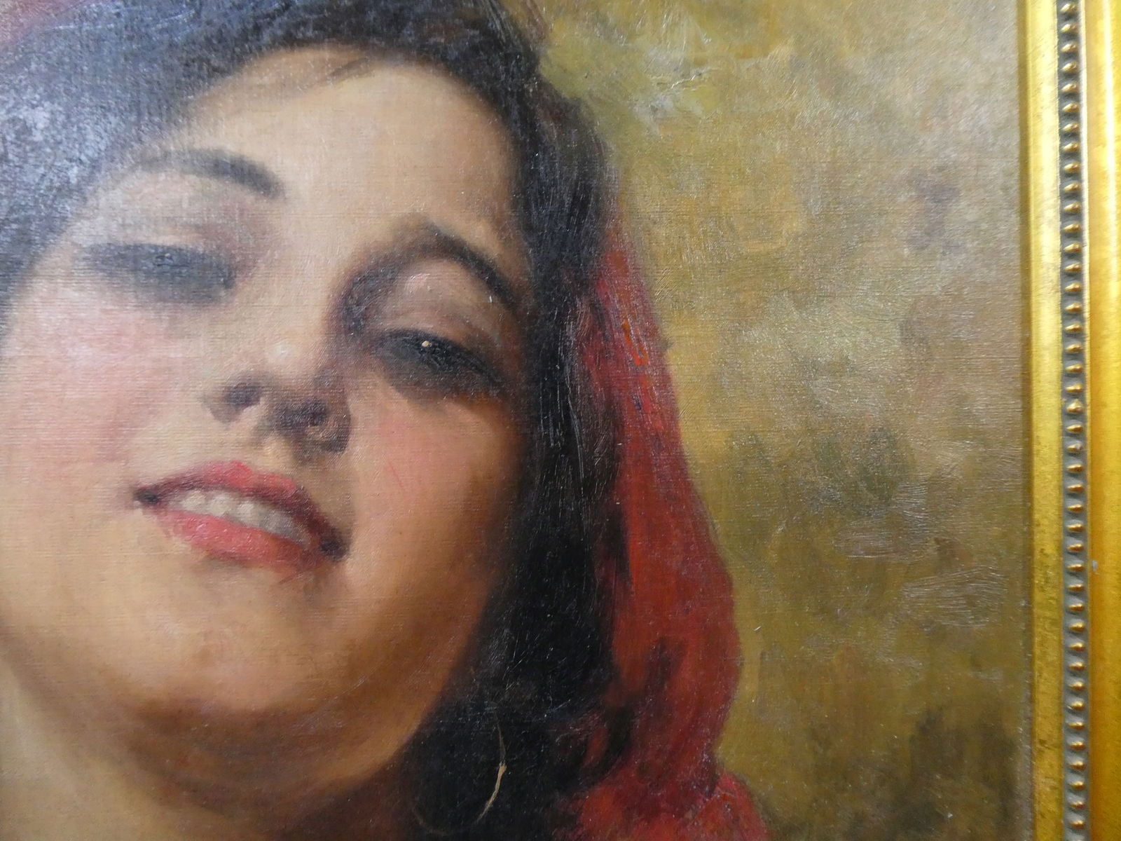 Bernardo Hay Neapolitan Genre Oil Painting of Young Woman - 6