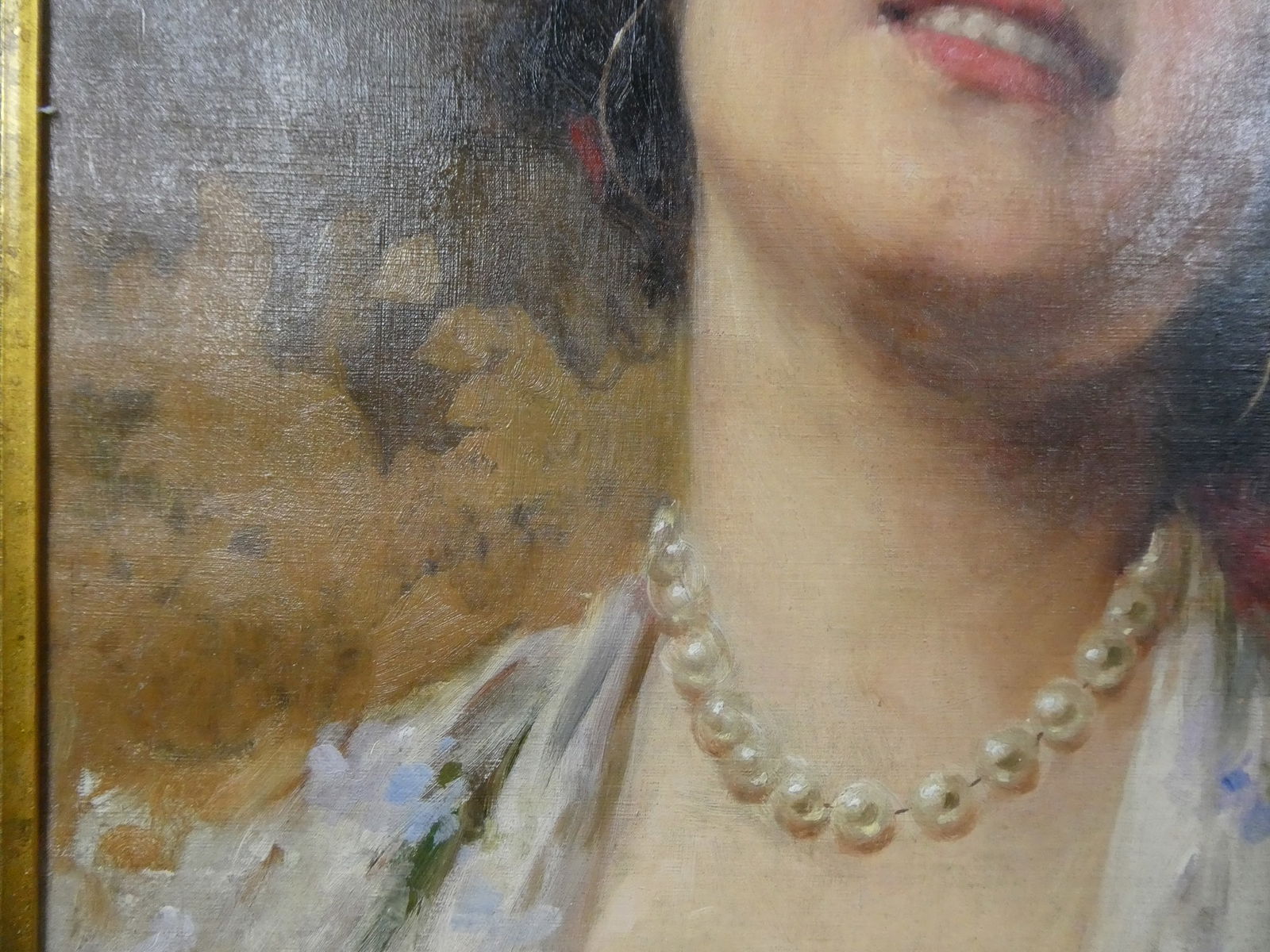 Bernardo Hay Neapolitan Genre Oil Painting of Young Woman - 7