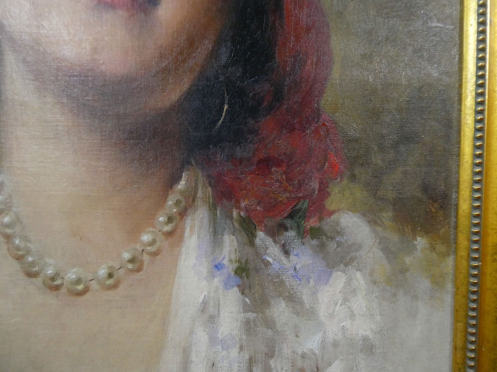 Bernardo Hay Neapolitan Genre Oil Painting of Young Woman - 9