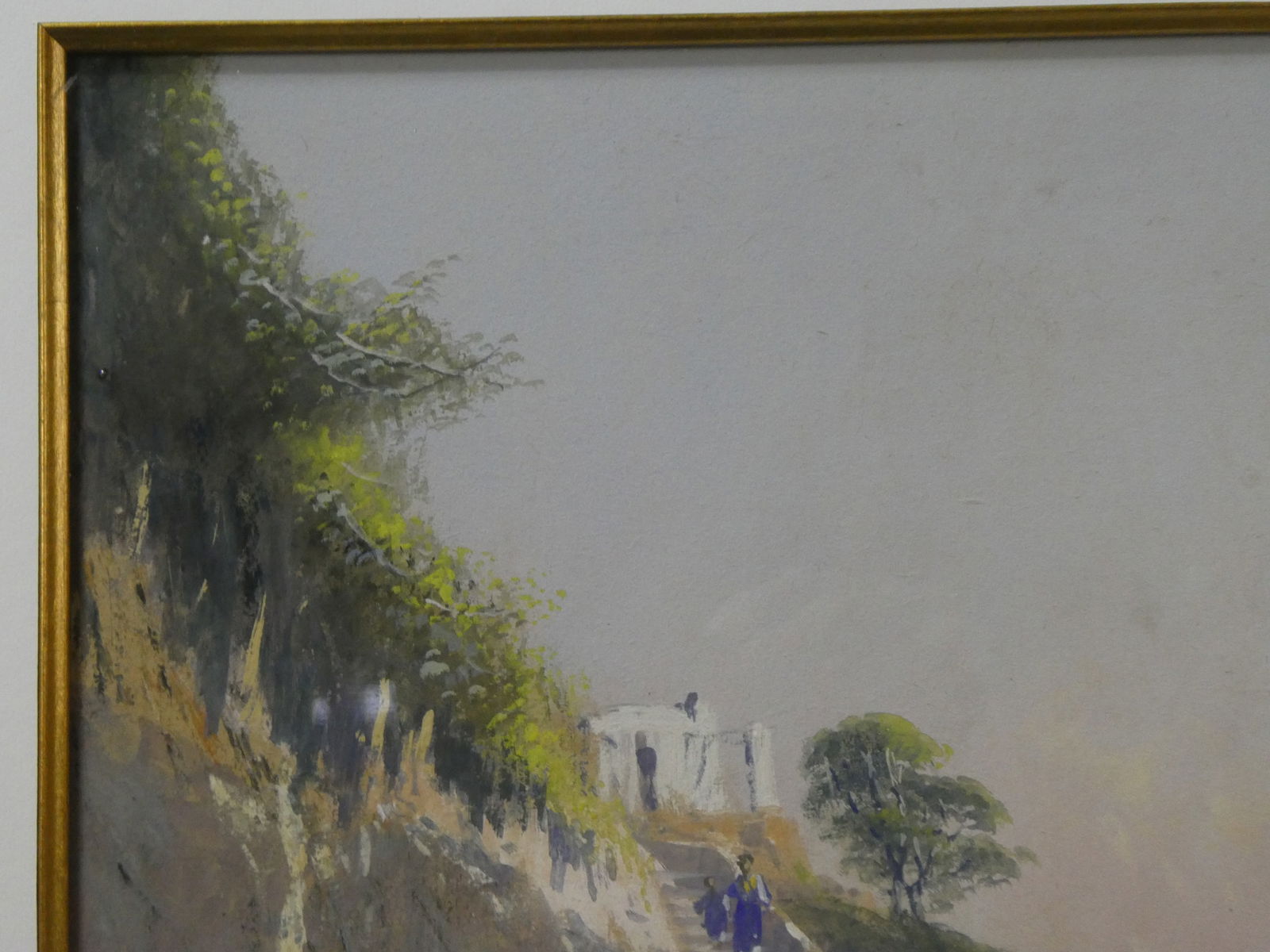 Giovanni Battista Capri The Old Saracen Steps to Anacapri Watercolor Painting - 13