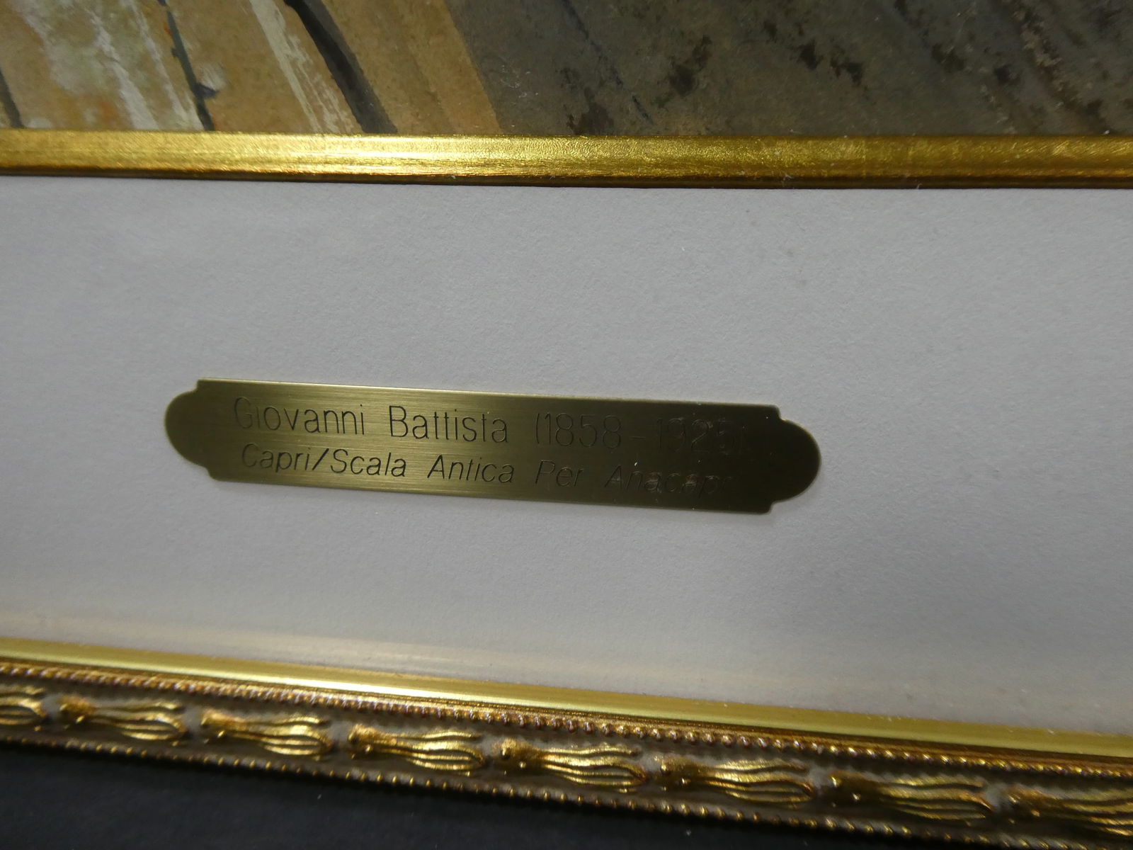 Giovanni Battista Capri The Old Saracen Steps to Anacapri Watercolor Painting - 3