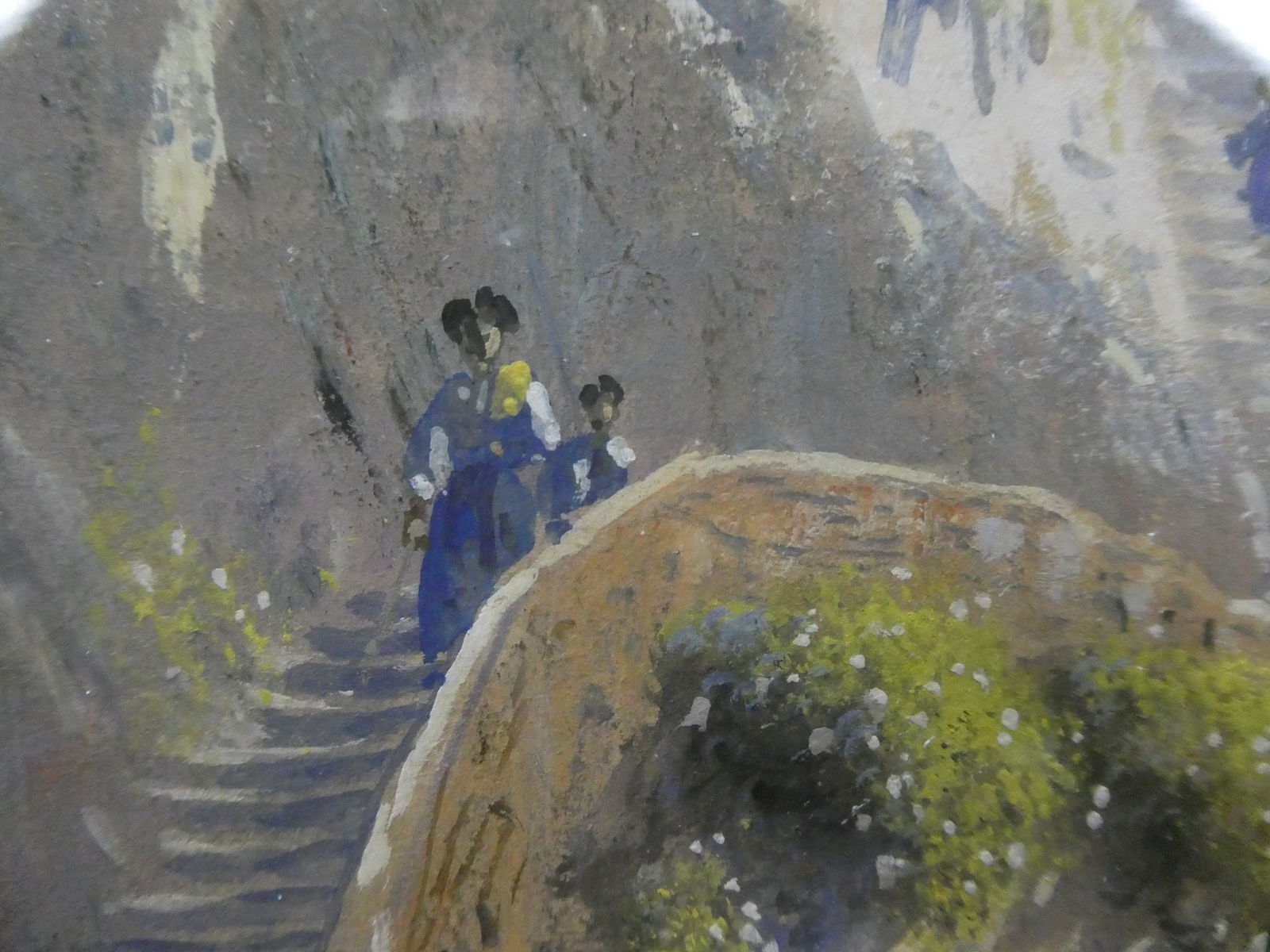 Giovanni Battista Capri The Old Saracen Steps to Anacapri Watercolor Painting - 4