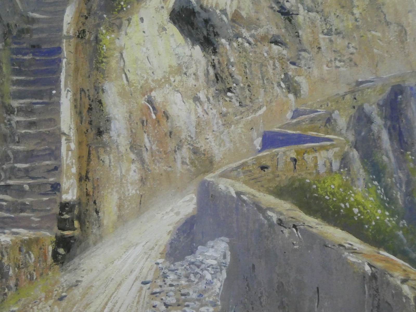 Giovanni Battista Capri The Old Saracen Steps to Anacapri Watercolor Painting - 9