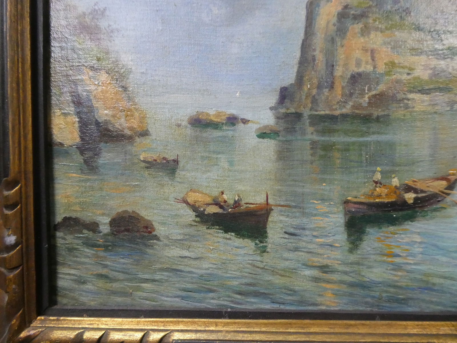 Oscar Ricciardi View if Castello d'Ischia Oil Painting - 10