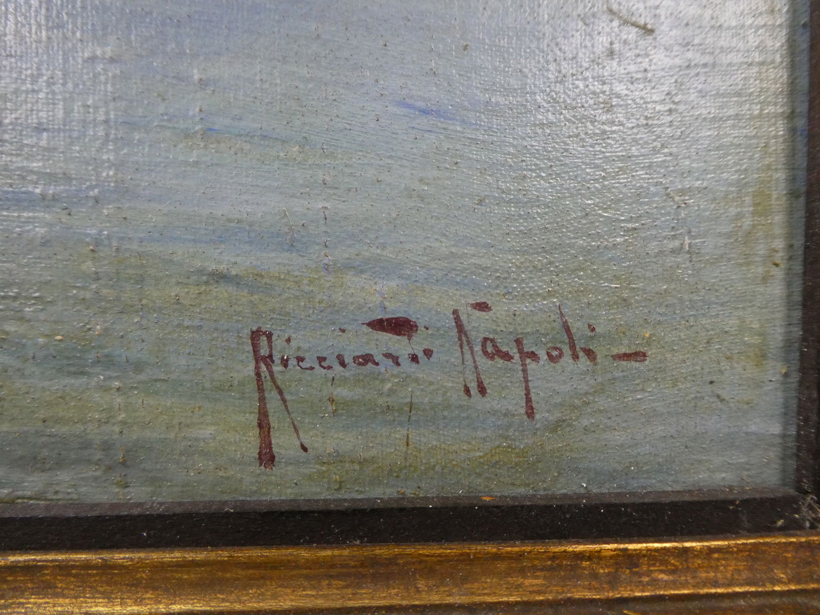 Oscar Ricciardi View if Castello d'Ischia Oil Painting - 6