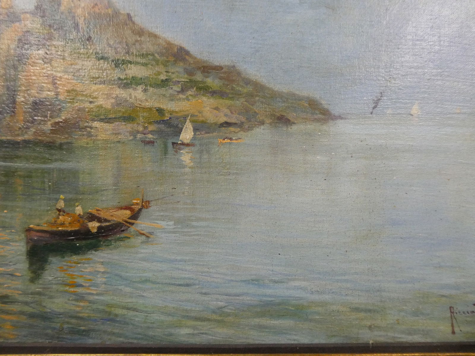 Oscar Ricciardi View if Castello d'Ischia Oil Painting - 8