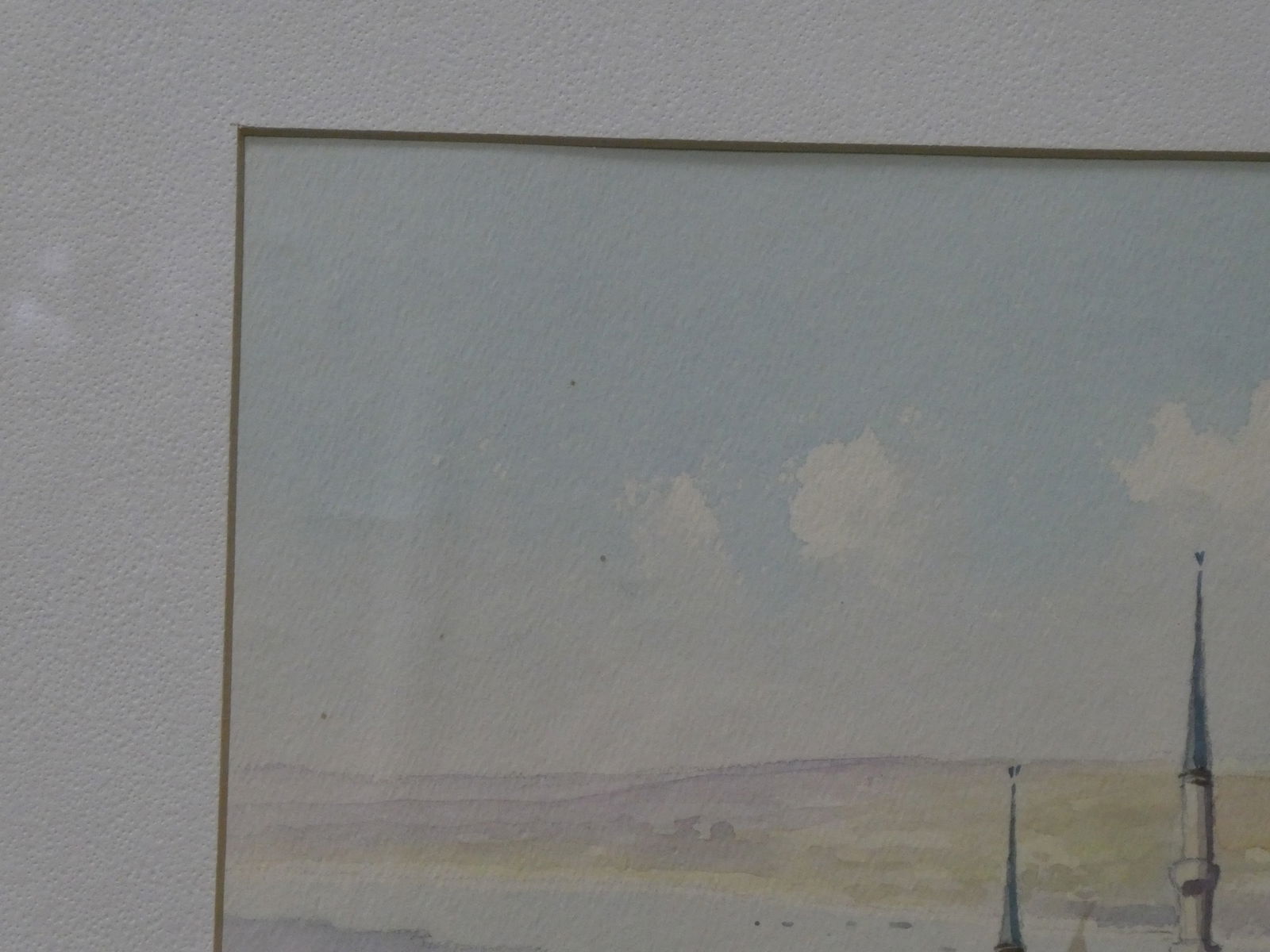 c1920-30's Vahit Armagan View of Istanbul Watercolor Painting - 15