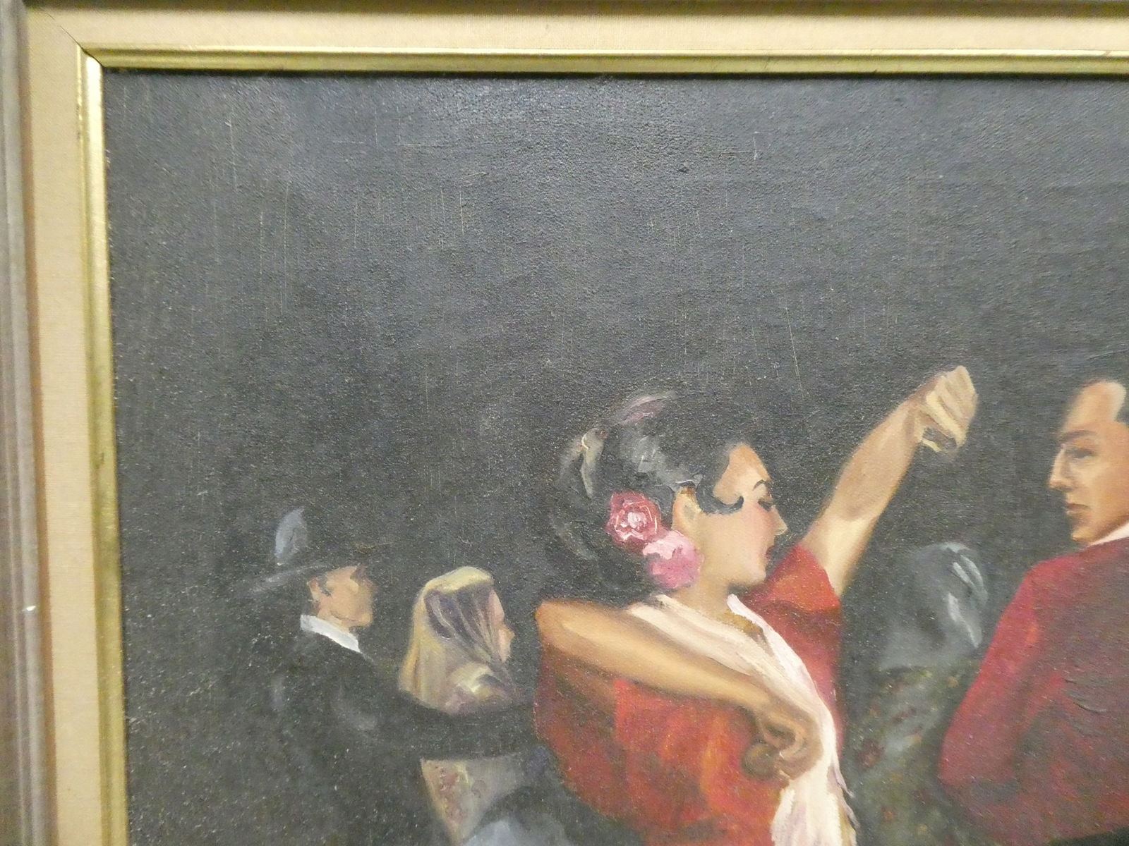 1966 Louise Seward Flamenco Dancers Oil Painting - 3