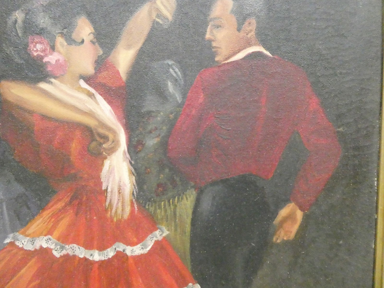 1966 Louise Seward Flamenco Dancers Oil Painting - 6